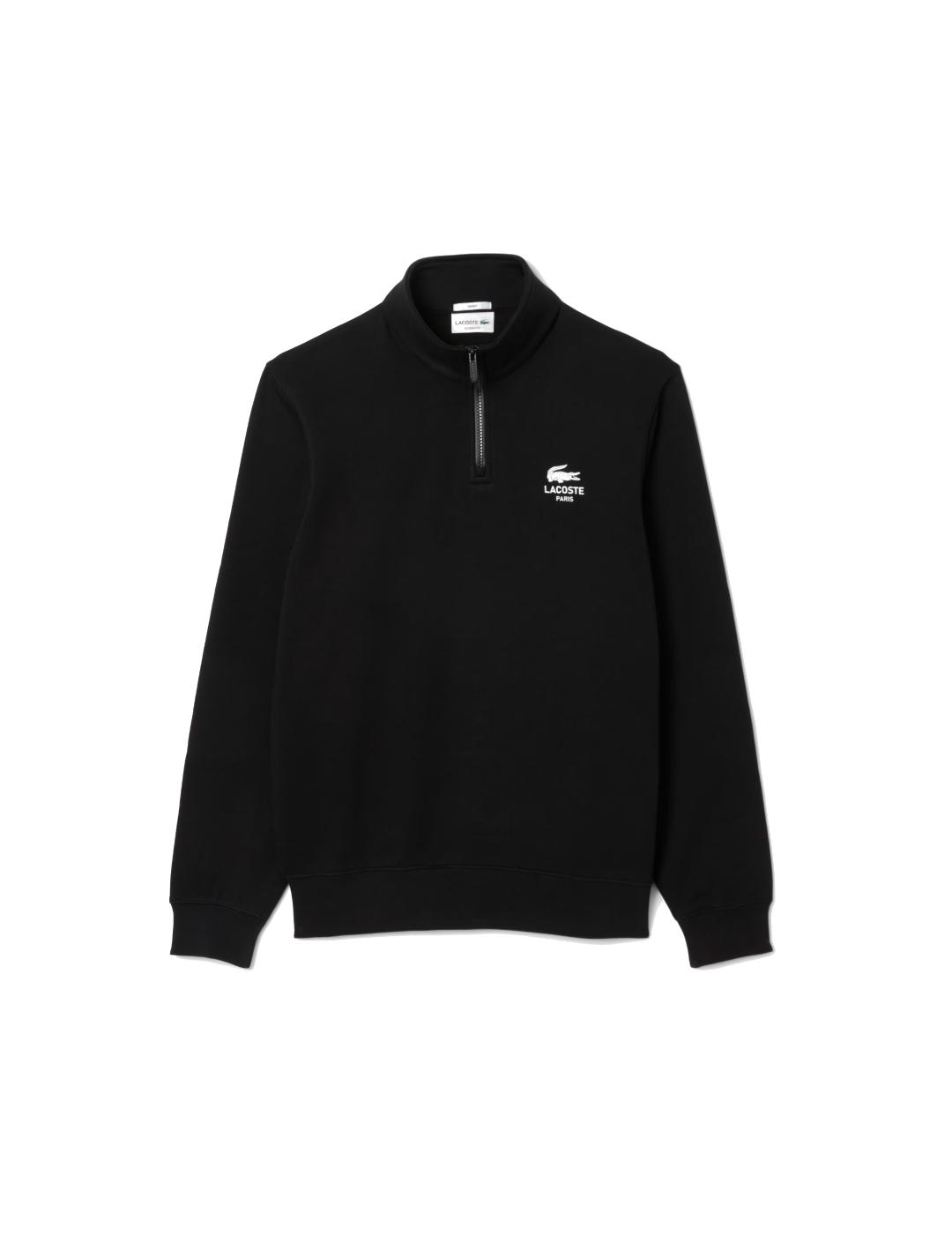 LACOSTE SUDADERA NEGRA ZIP