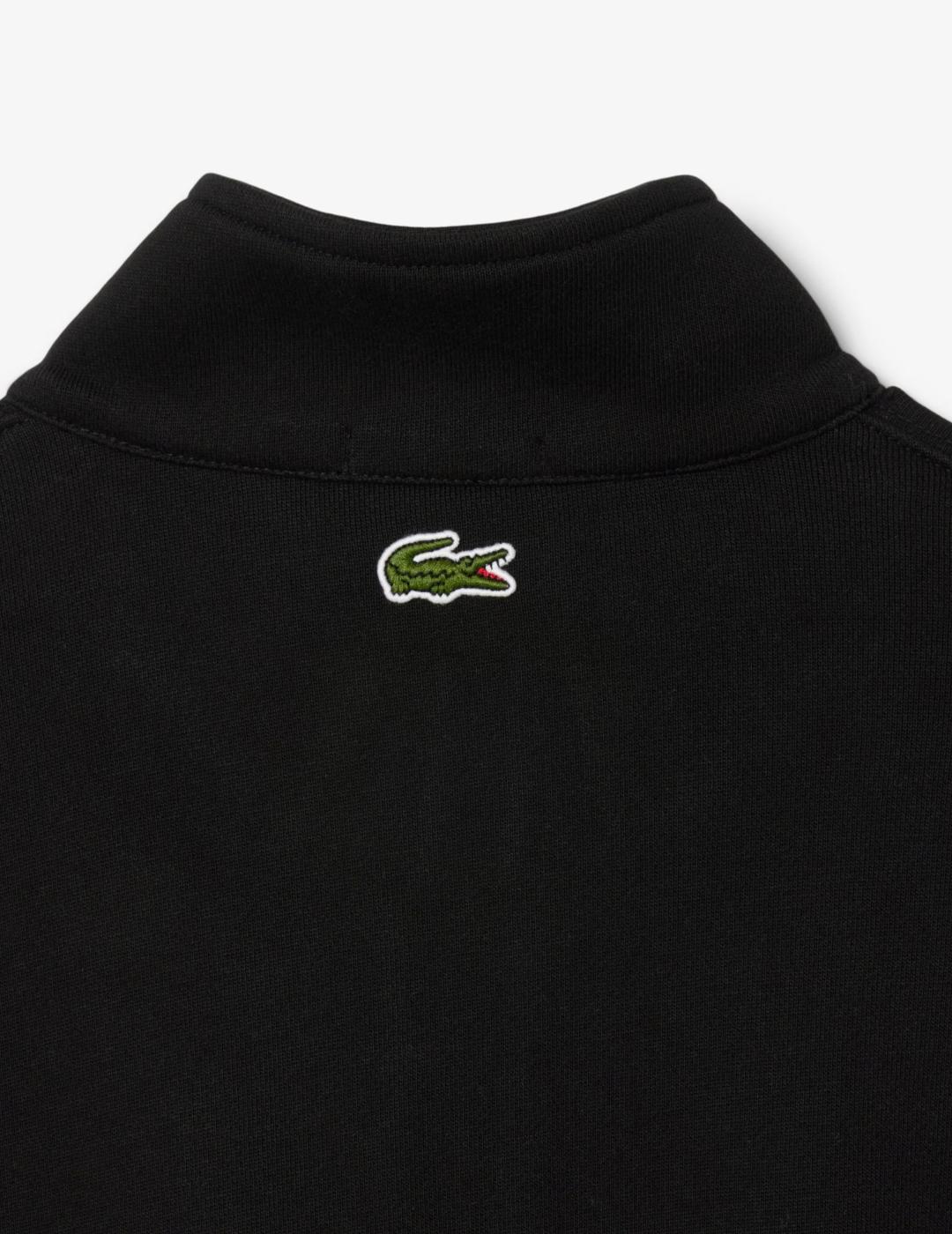 LACOSTE SUDADERA NEGRA ZIP