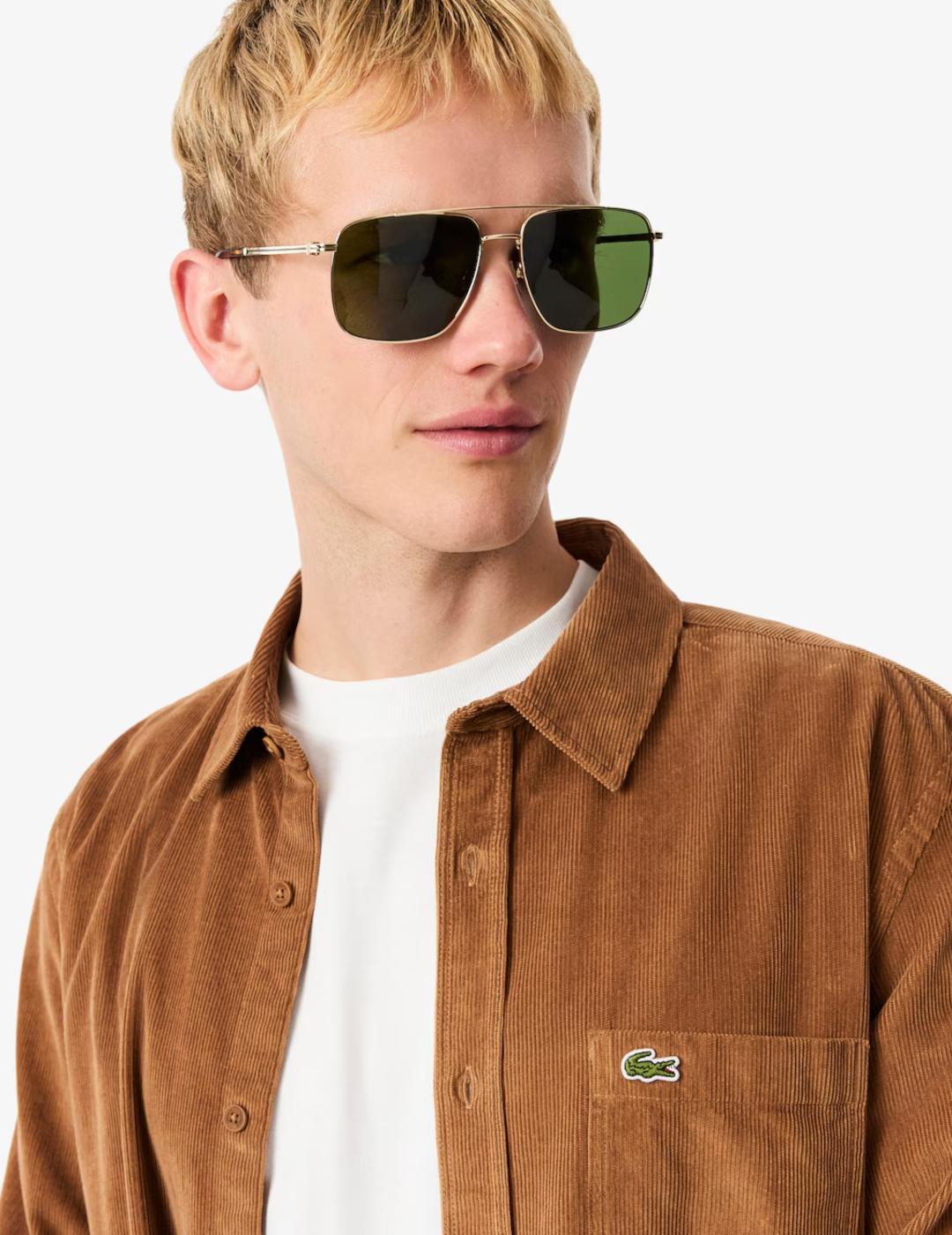 LACOSTE CAMISA PANA MARRÓN