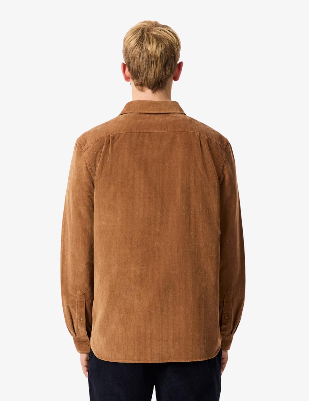 LACOSTE CAMISA PANA MARRÓN