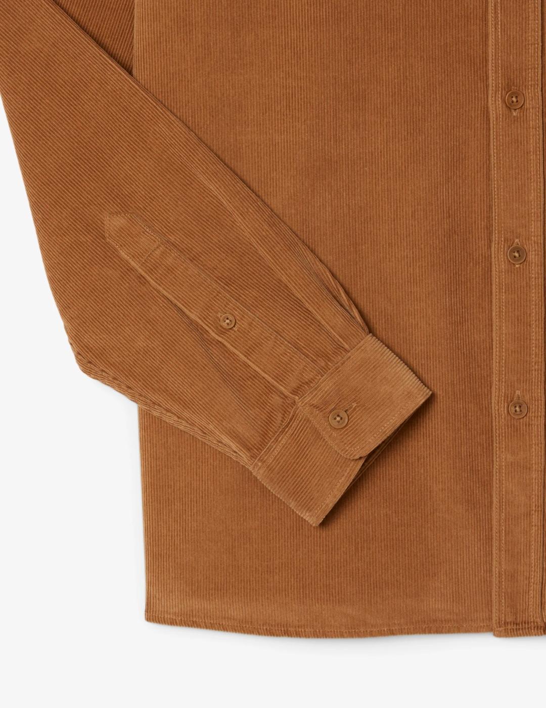 LACOSTE CAMISA PANA MARRÓN