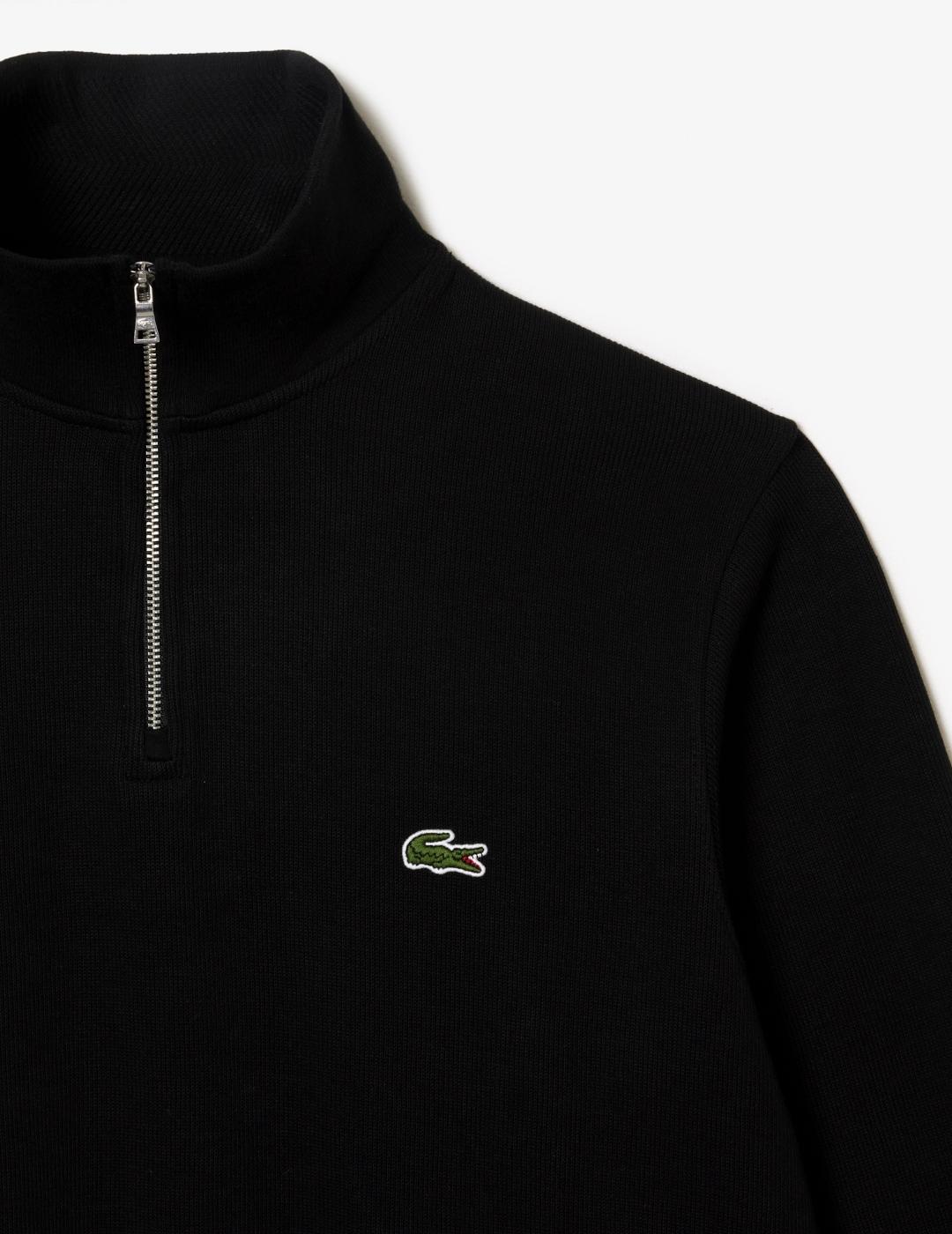 LACOSTE SUDADERA ZIP PUNTO NEGRO