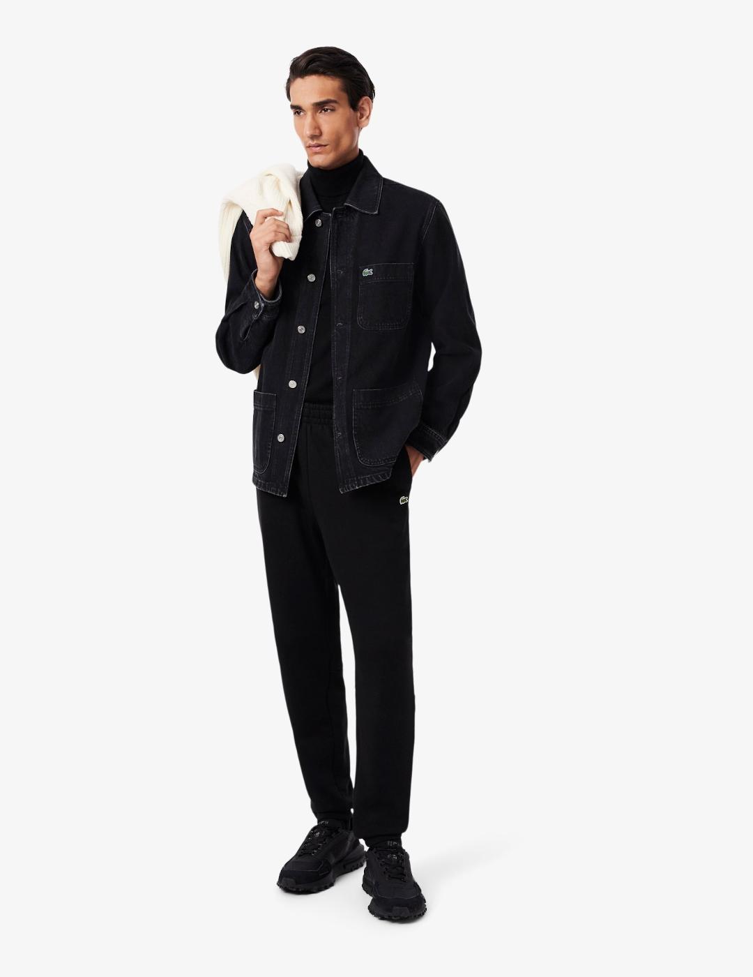 LACOSTE PANTALÓN CHÁNDAL NEGRO