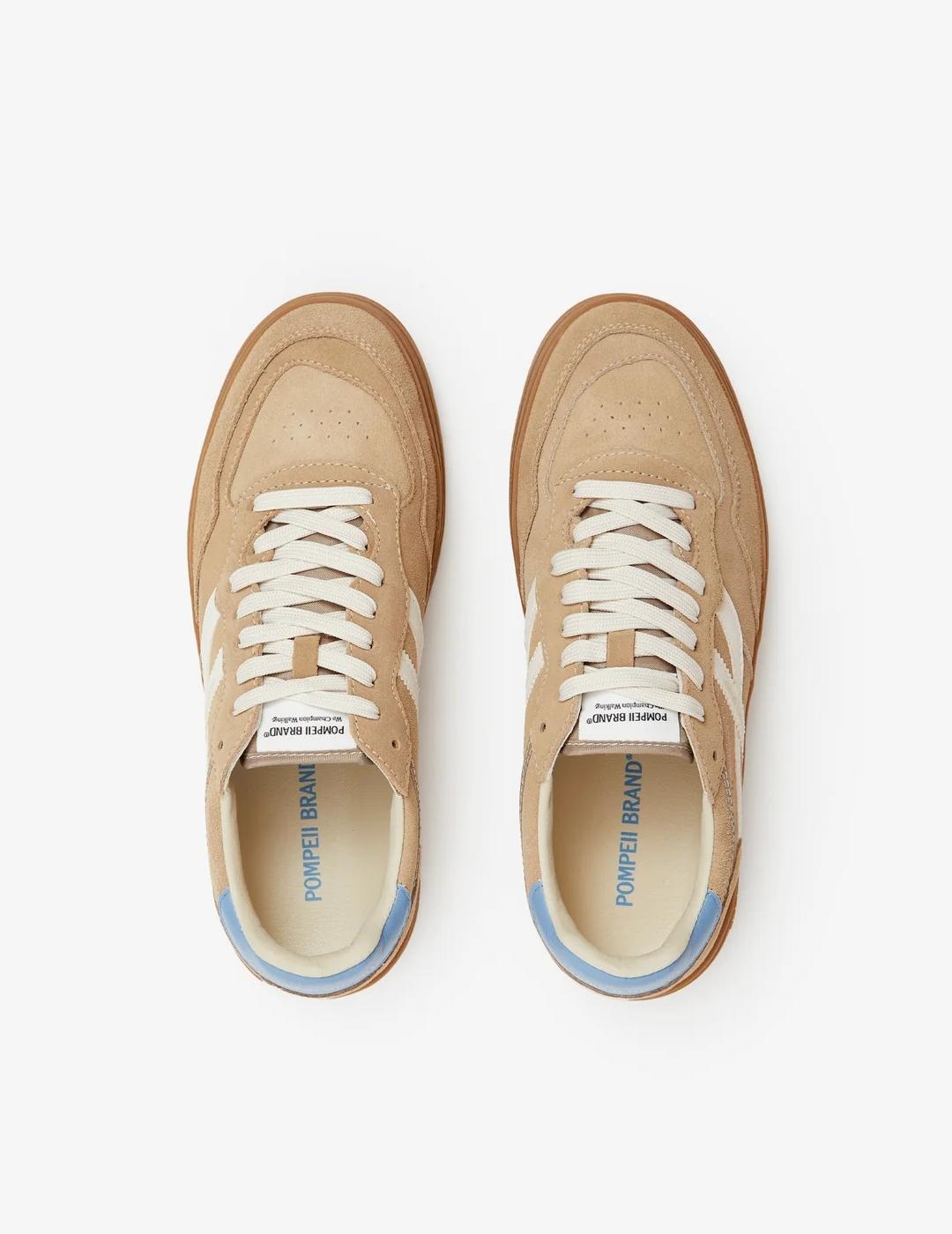 POMPEII ZAPATILLA ELAN PIPPA SUEDE SAND TOFFEE