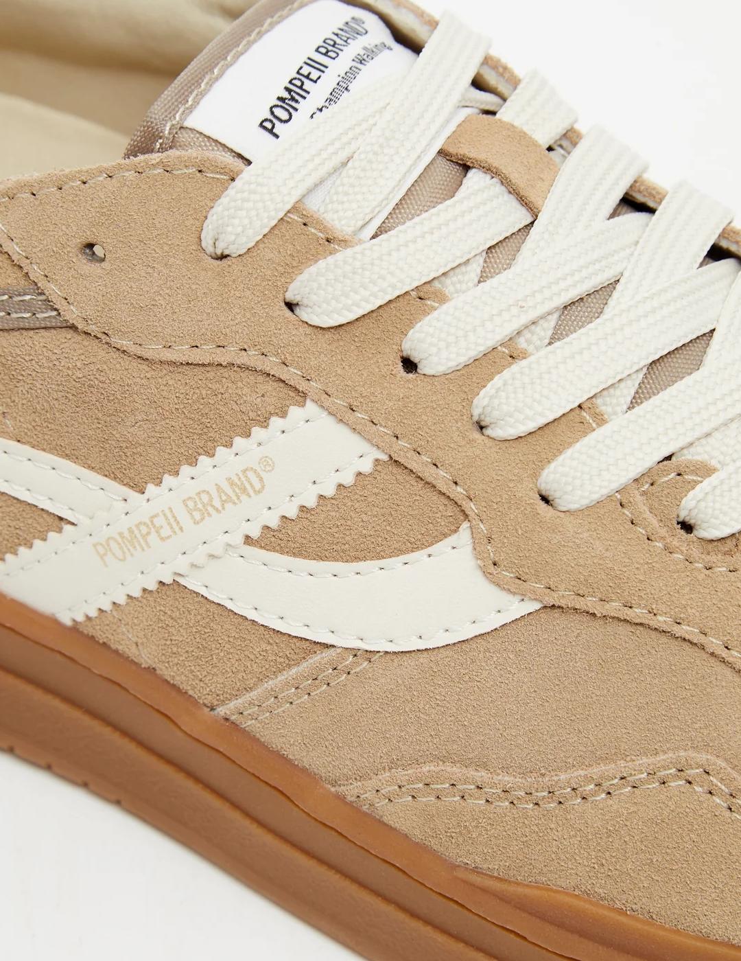 POMPEII ZAPATILLA ELAN PIPPA SUEDE SAND TOFFEE