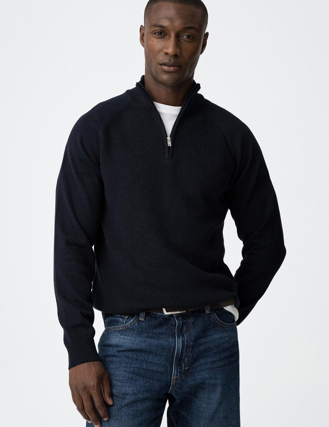 TIFFOSI JERSEY 1/4 ZIP MARINO