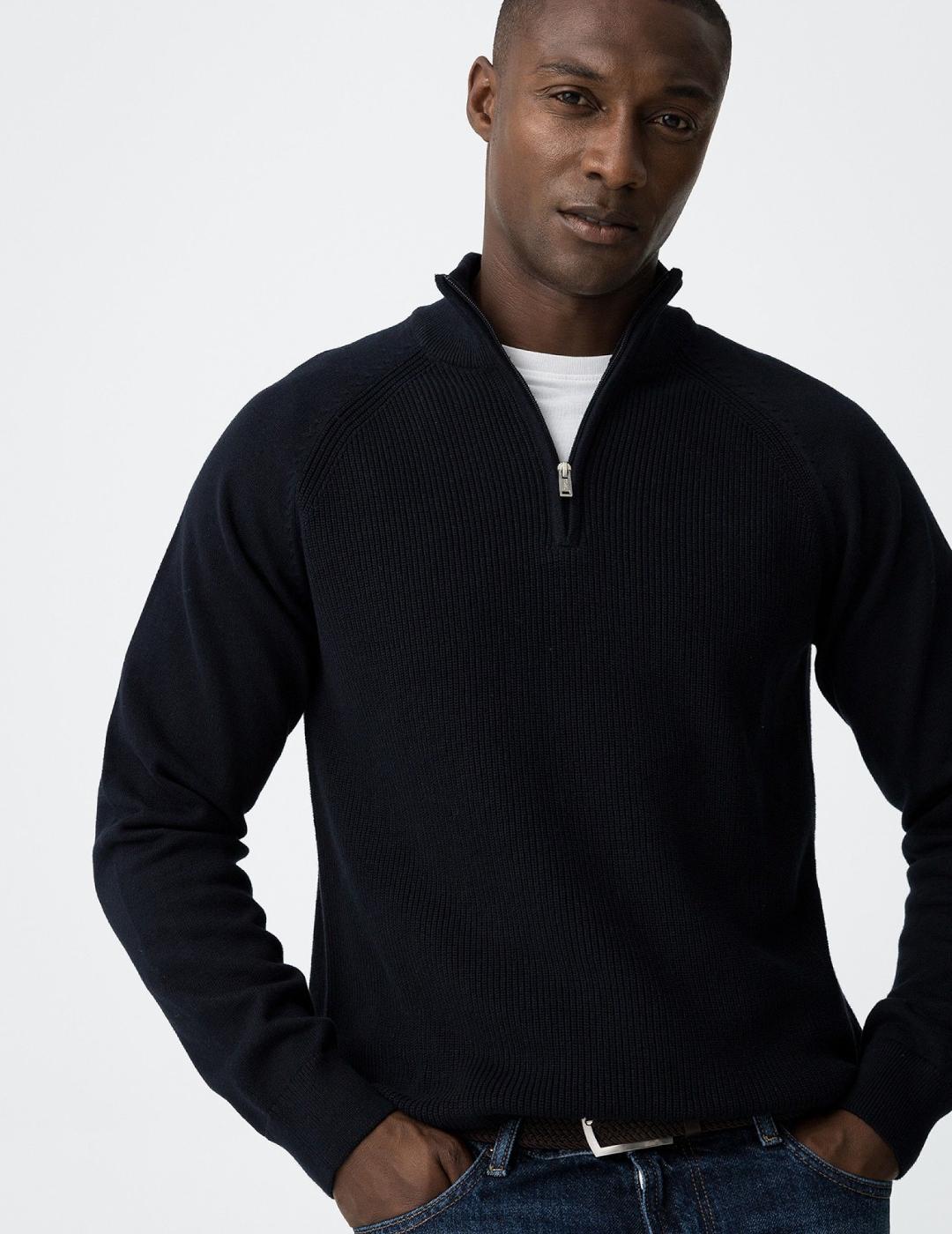 TIFFOSI JERSEY 1/4 ZIP MARINO