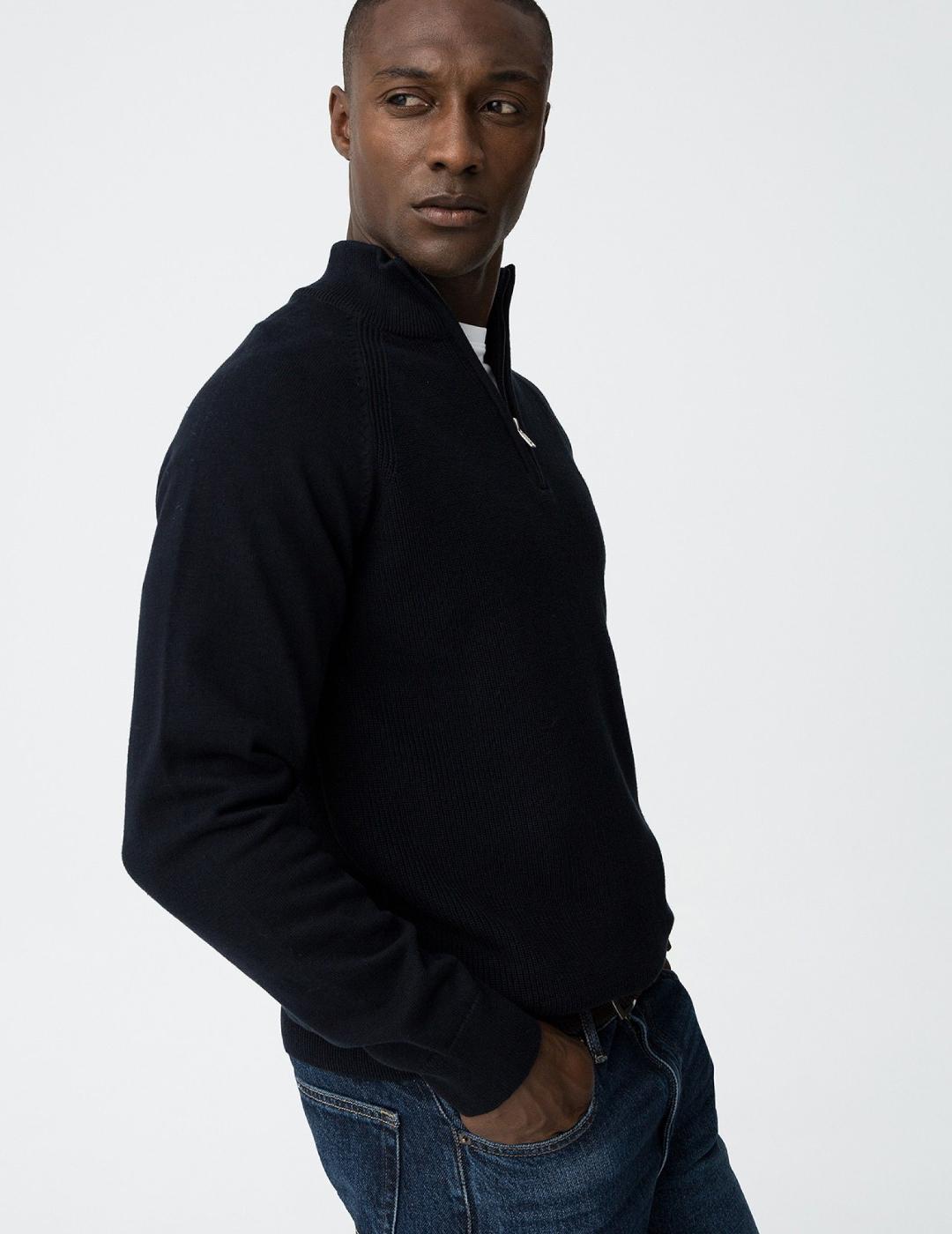 TIFFOSI JERSEY 1/4 ZIP MARINO