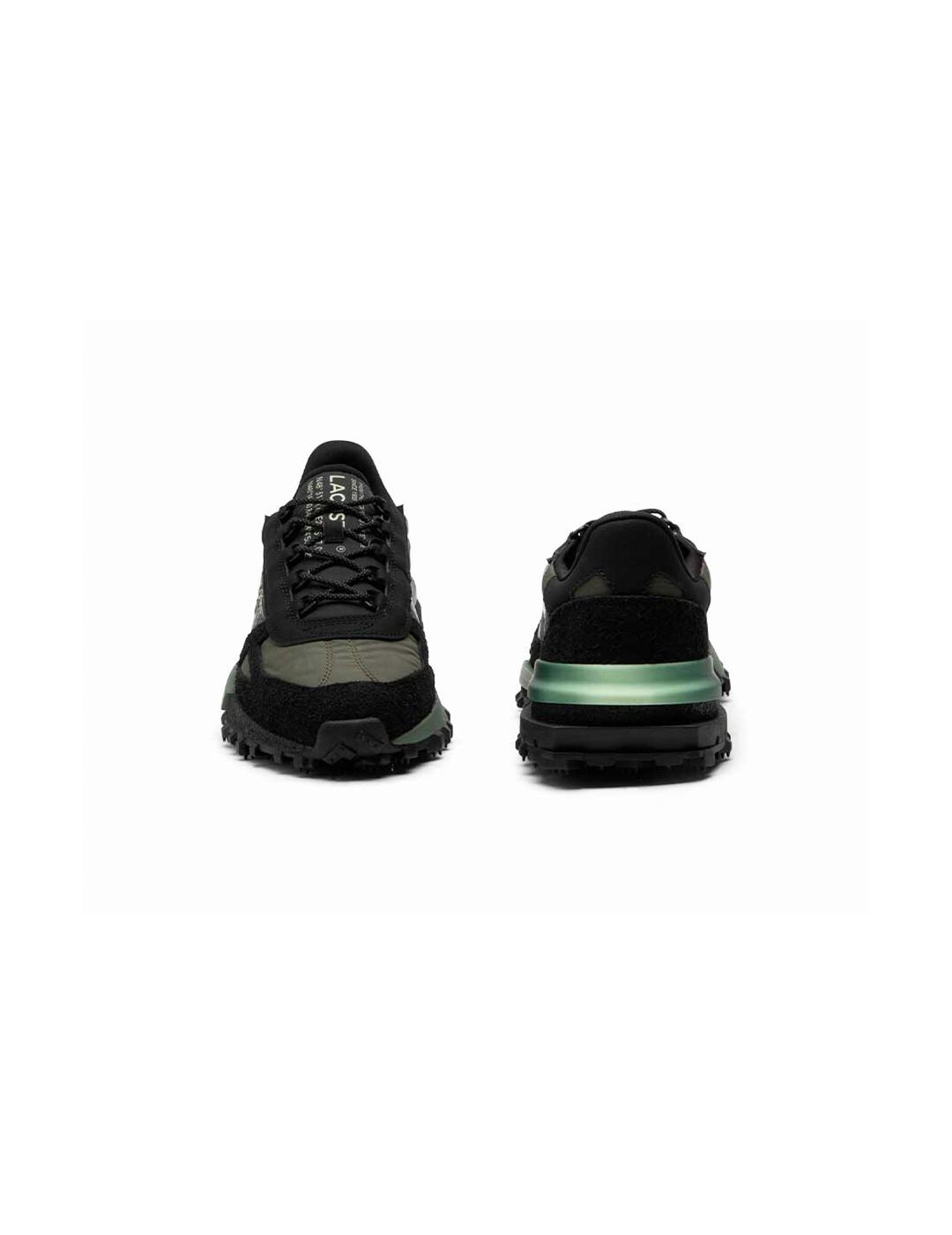 LACOSTE ZAPATILLA NEGRO VERDE ELITE ACTIVE 225