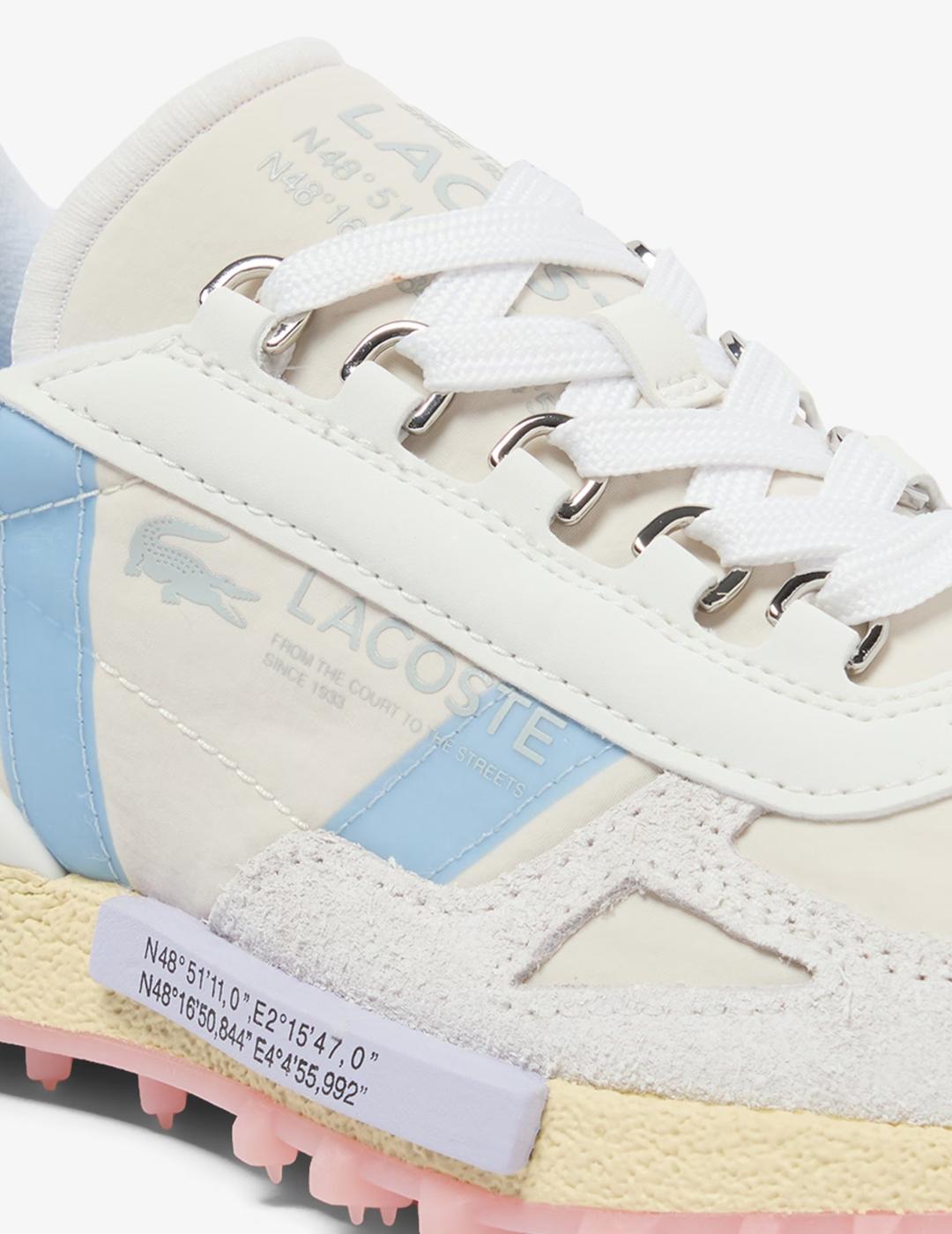 LACOSTE ZAPATILLA OFF WHITE BLUE ELITE ACTIVE 225