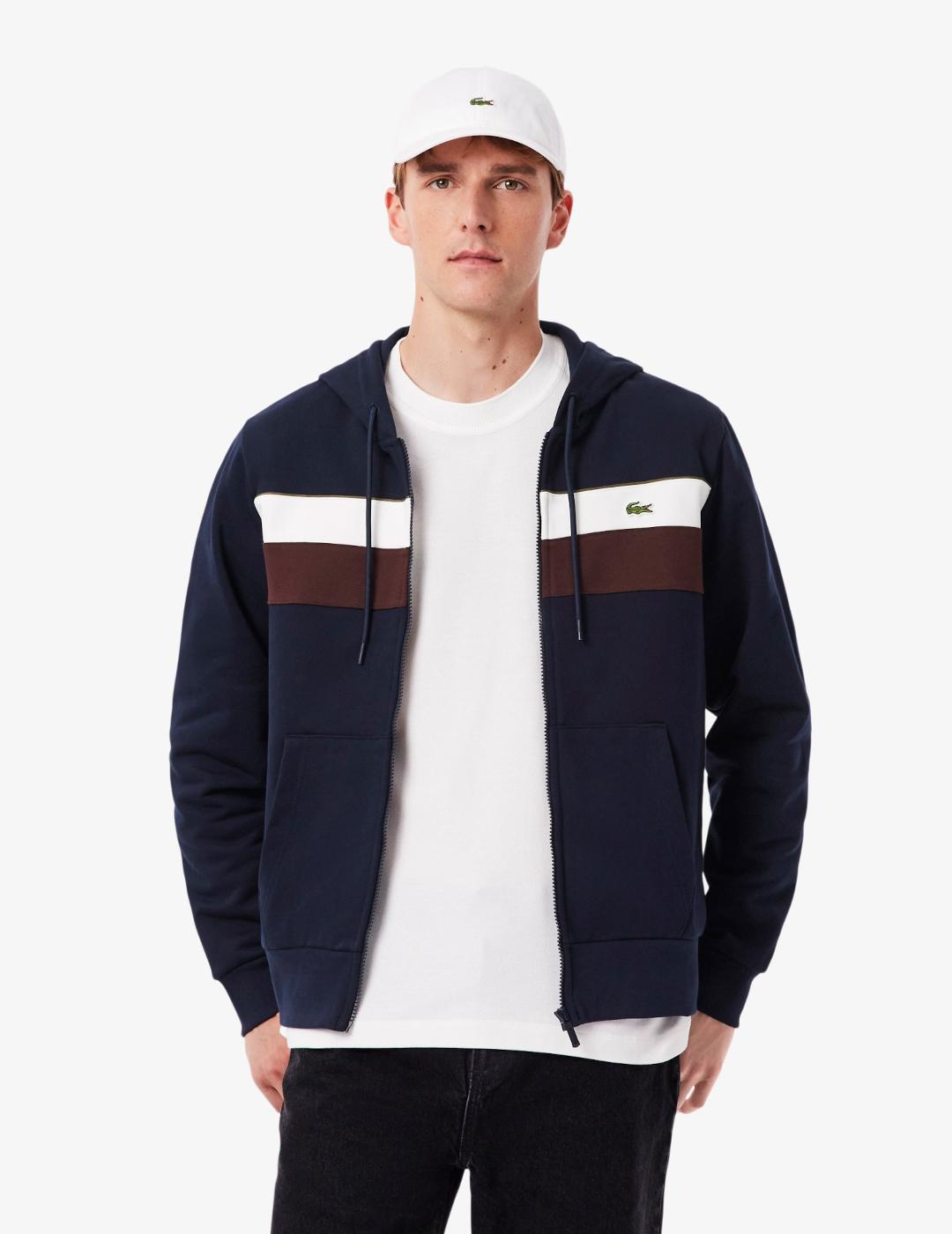 LACOSTE HOODIE CREMALLERA MARINO