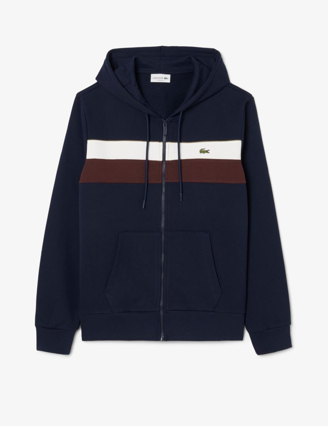 LACOSTE HOODIE CREMALLERA MARINO