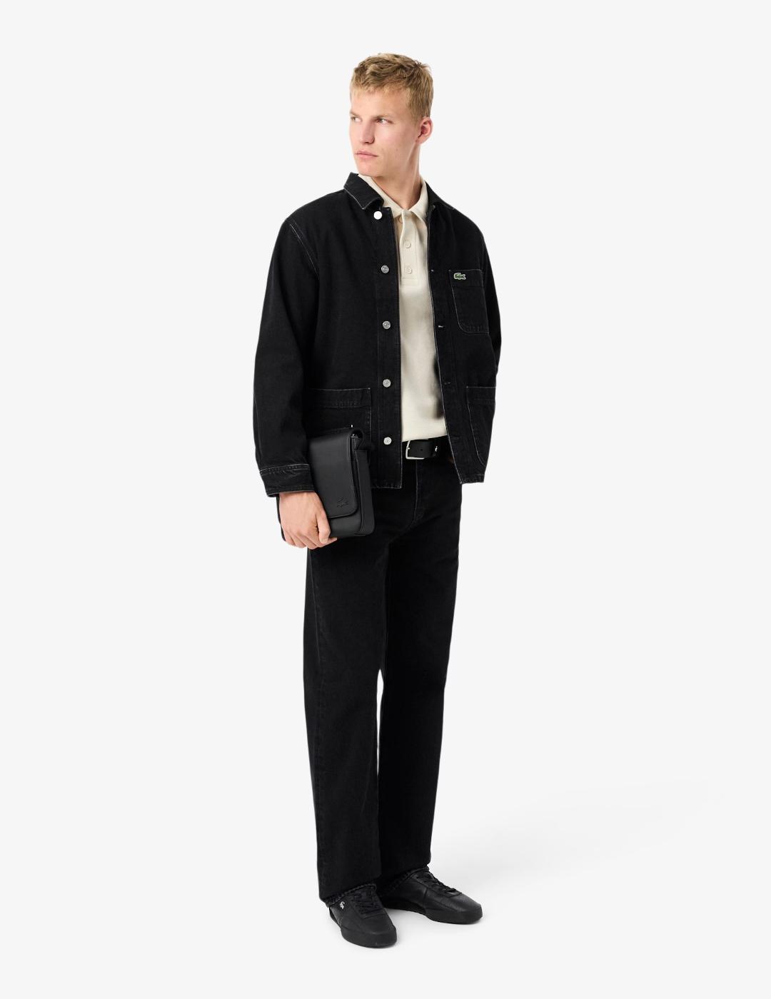 LACOSTE POLO PUNTO BEIGE M/L