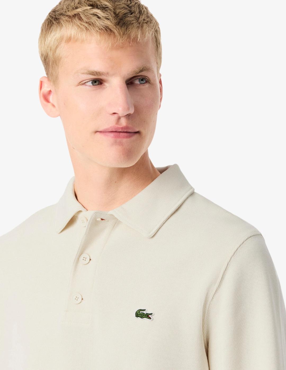 LACOSTE POLO PUNTO BEIGE M/L