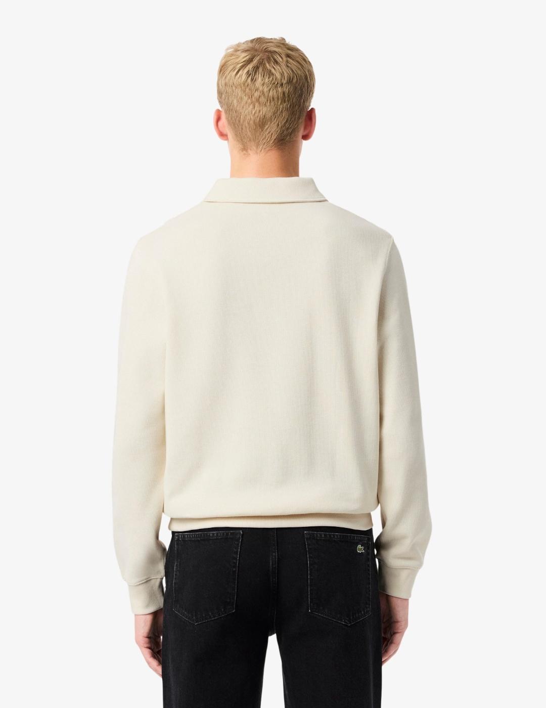 LACOSTE POLO PUNTO BEIGE M/L