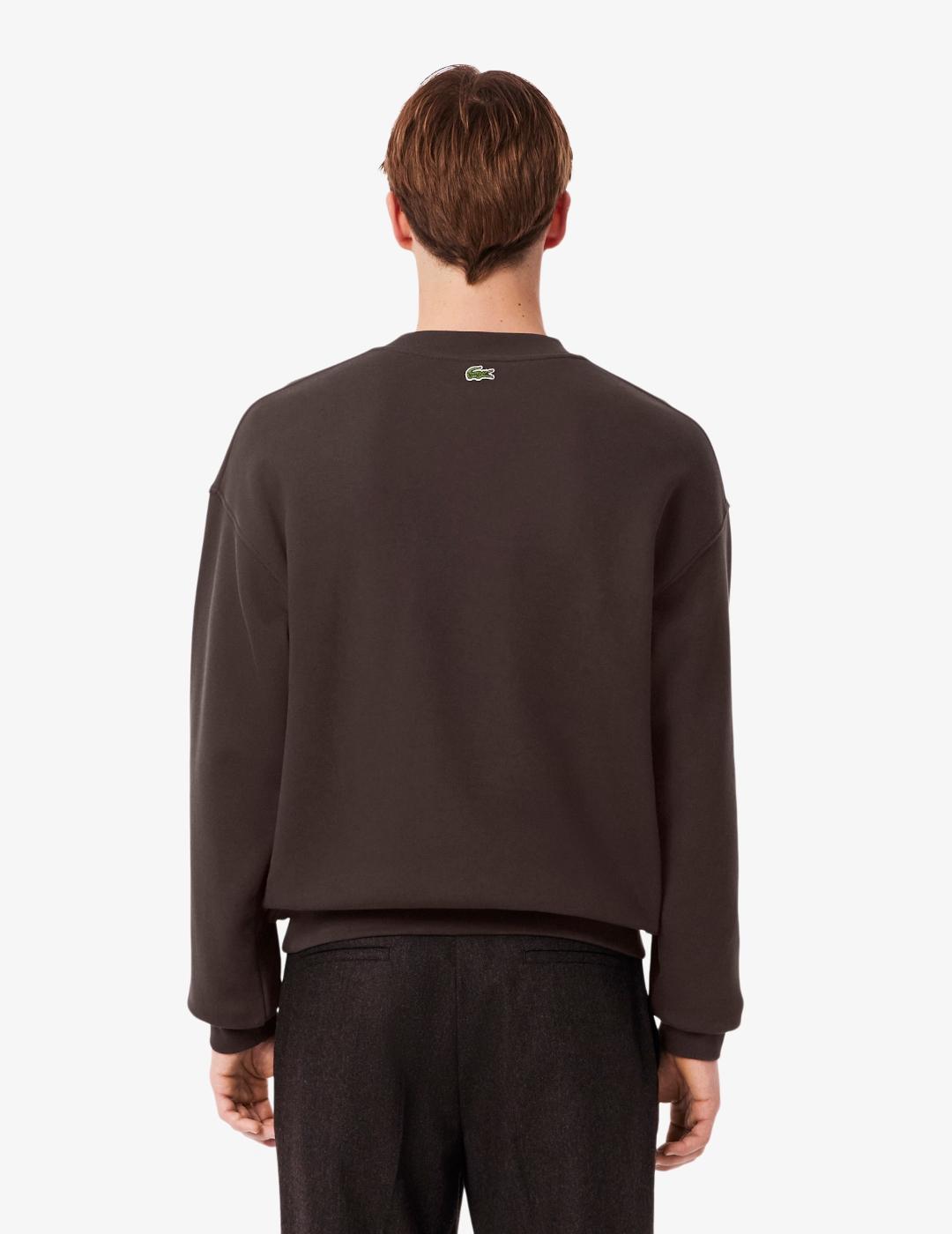 LACOSTE SUDADERA MARRON HERITAGE