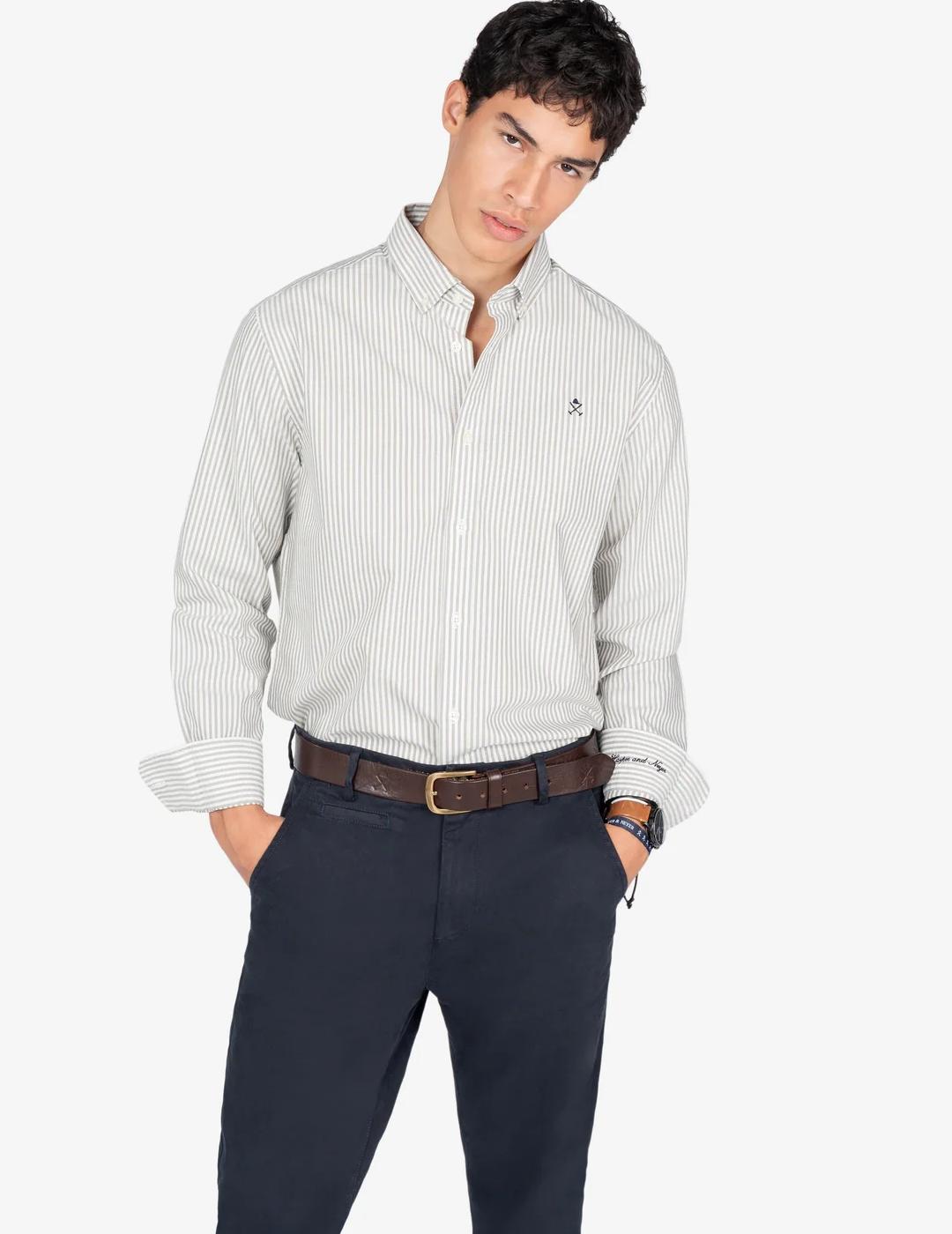 HARPER CAMISA RAYAS VERDE NORTH SEA