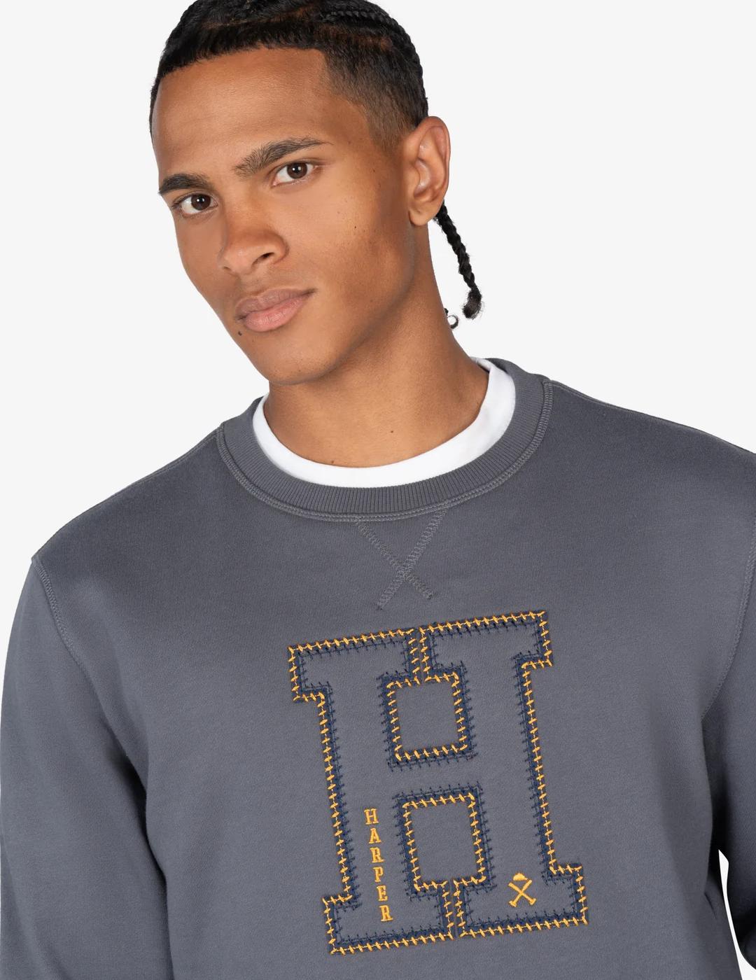 HARPER SUDADERA GRIS ANTRACITA HARVARD