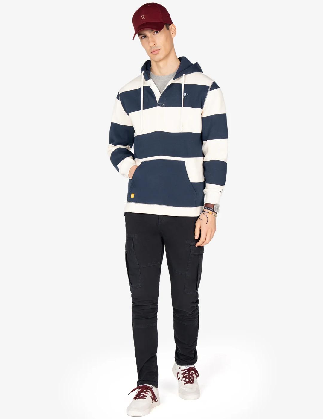 HARPER SUDADERA RAYAS AZUL GROOVY