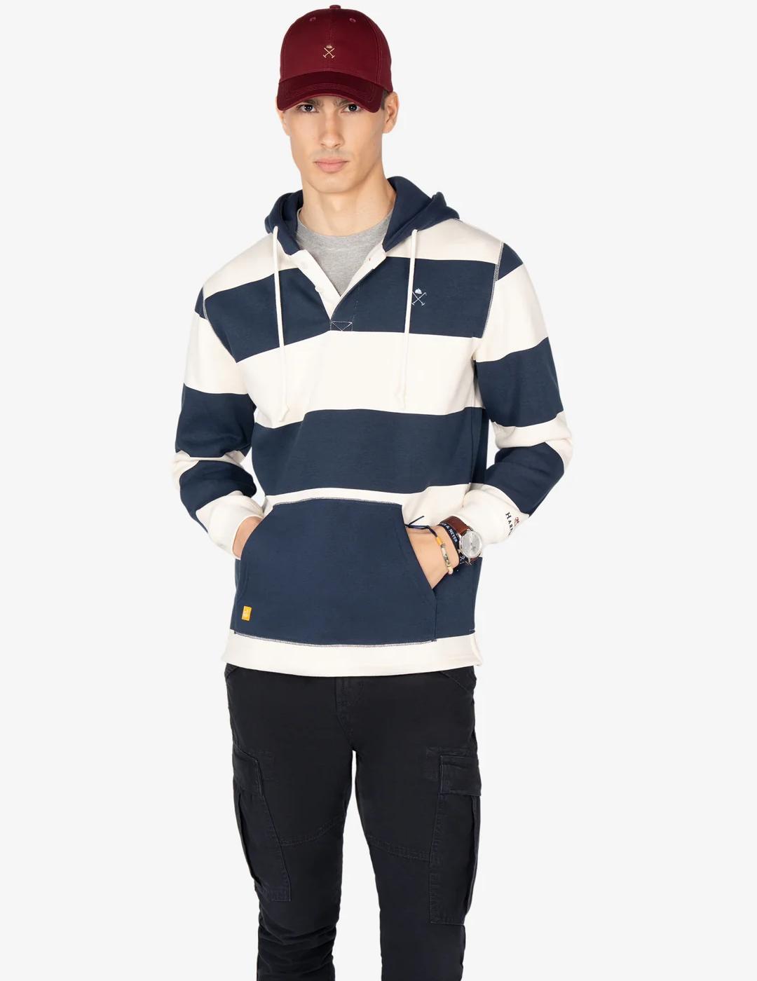 HARPER SUDADERA RAYAS AZUL GROOVY