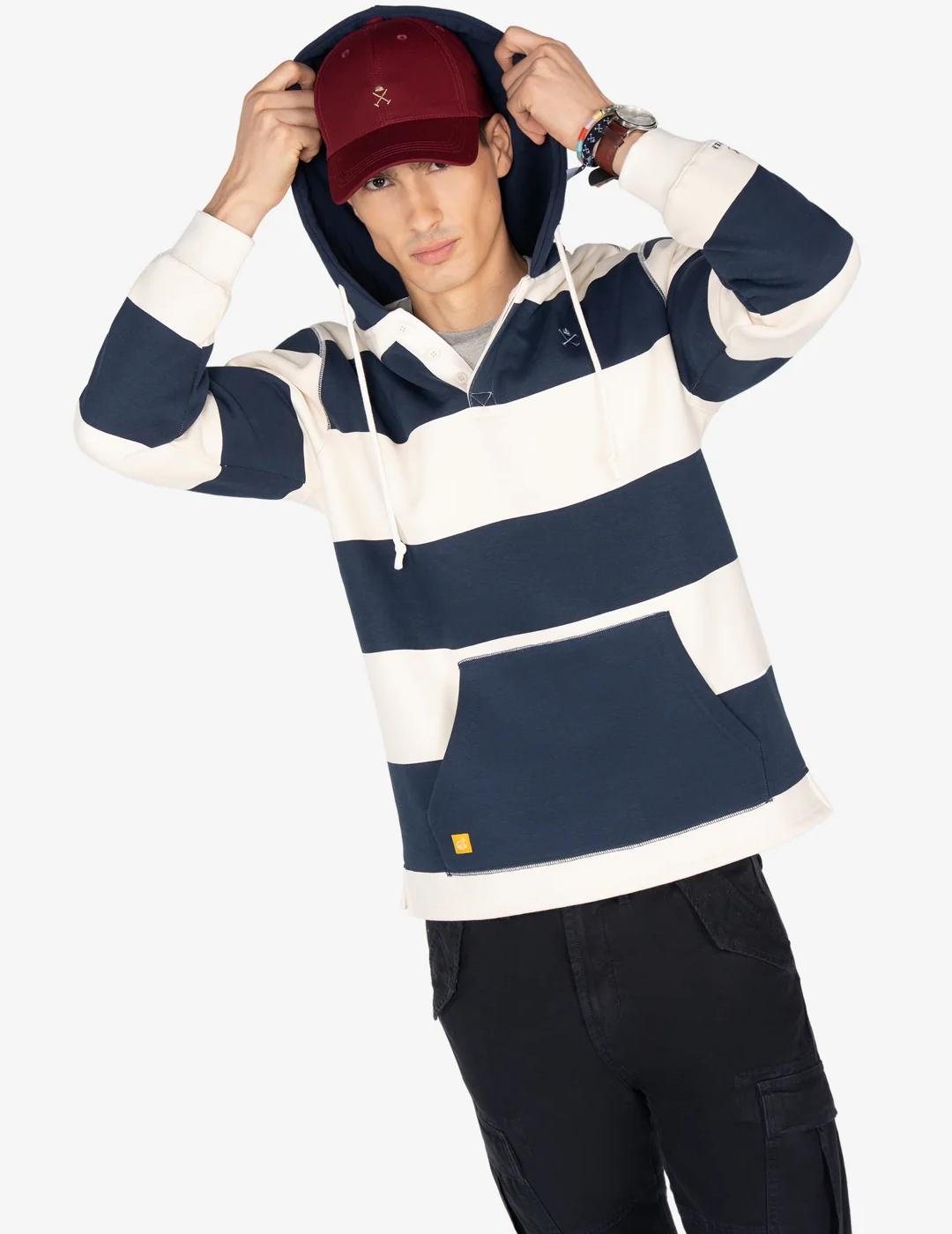 HARPER SUDADERA RAYAS AZUL GROOVY