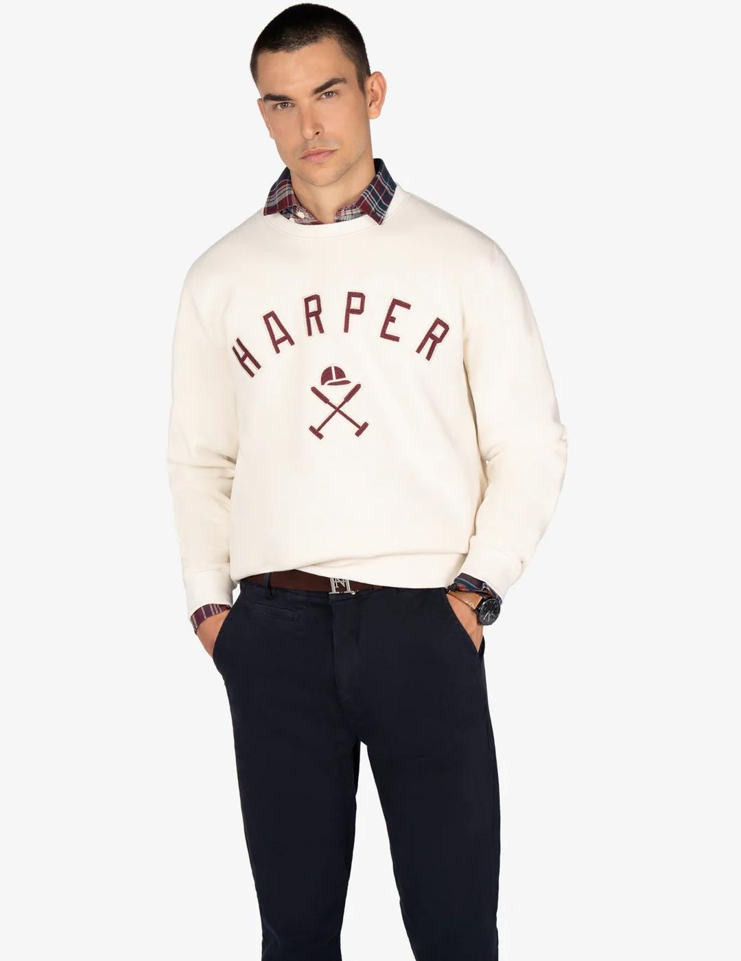 HARPER SUDADERA CRUDO NEW ENGLAND