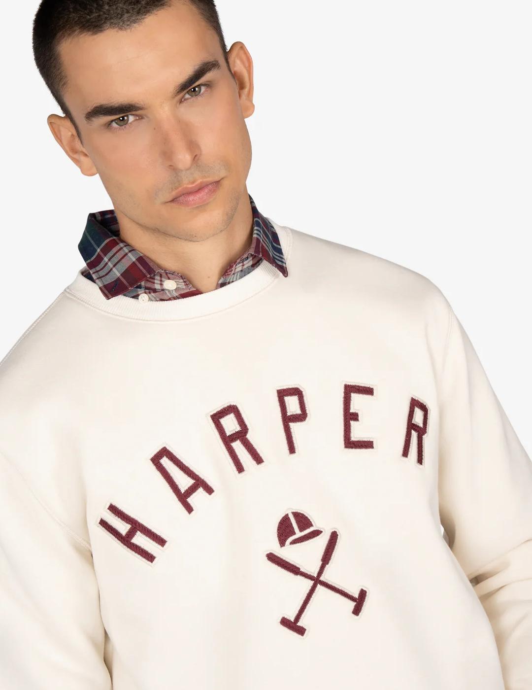 HARPER SUDADERA CRUDO NEW ENGLAND