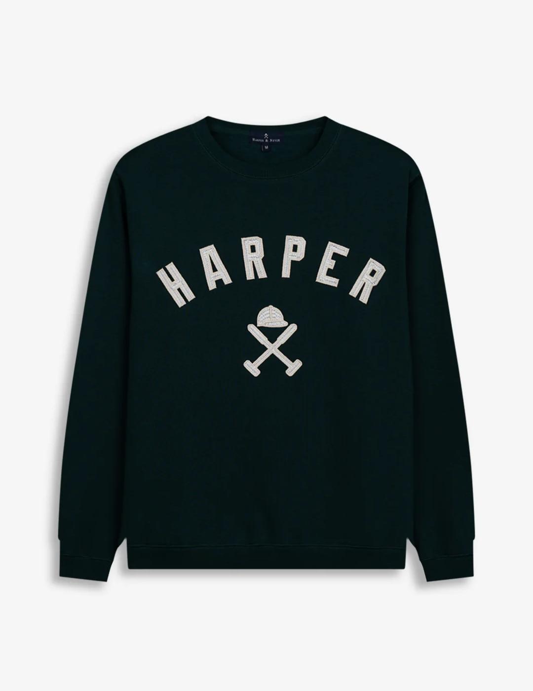 HARPER SUDADERA VERDE BOTELLA NEW ENGLAND
