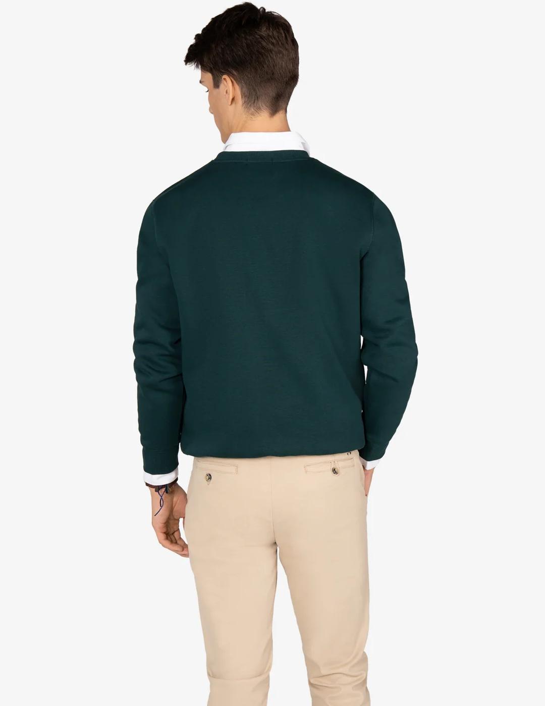 HARPER SUDADERA VERDE BOTELLA NEW ENGLAND