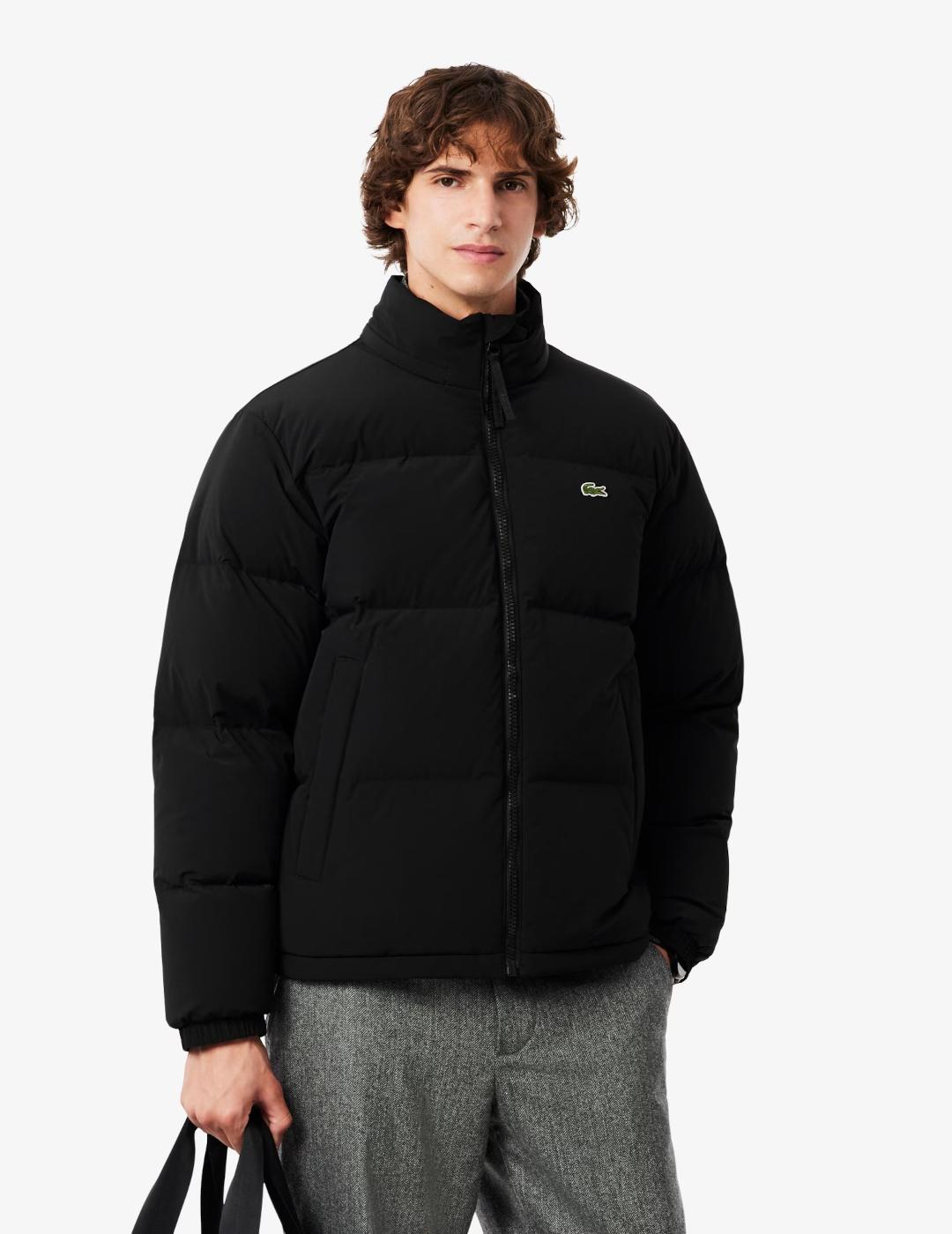 LACOSTE CAZADORA NEGRA PLUMAS