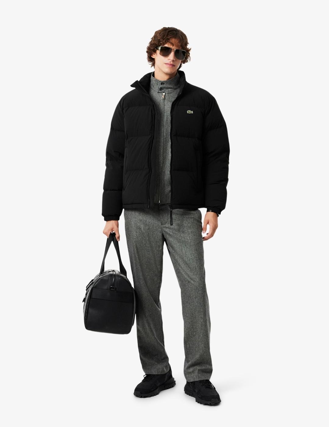 LACOSTE CAZADORA NEGRA PLUMAS