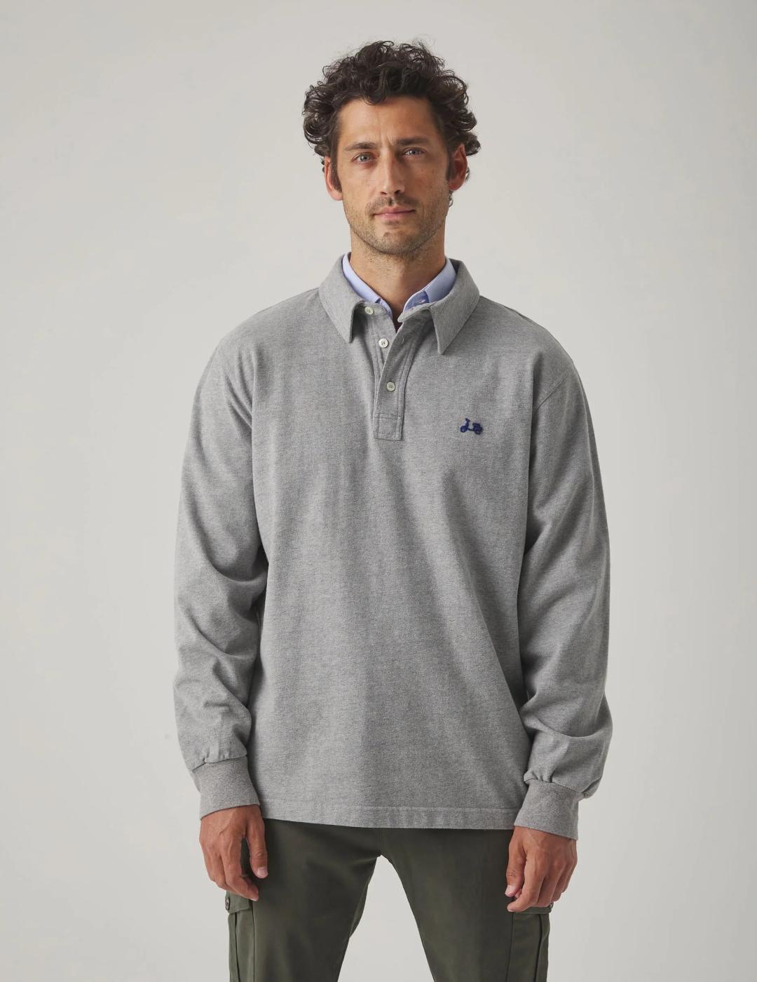 SCOTTA POLO RUGBY FLAG GRIS