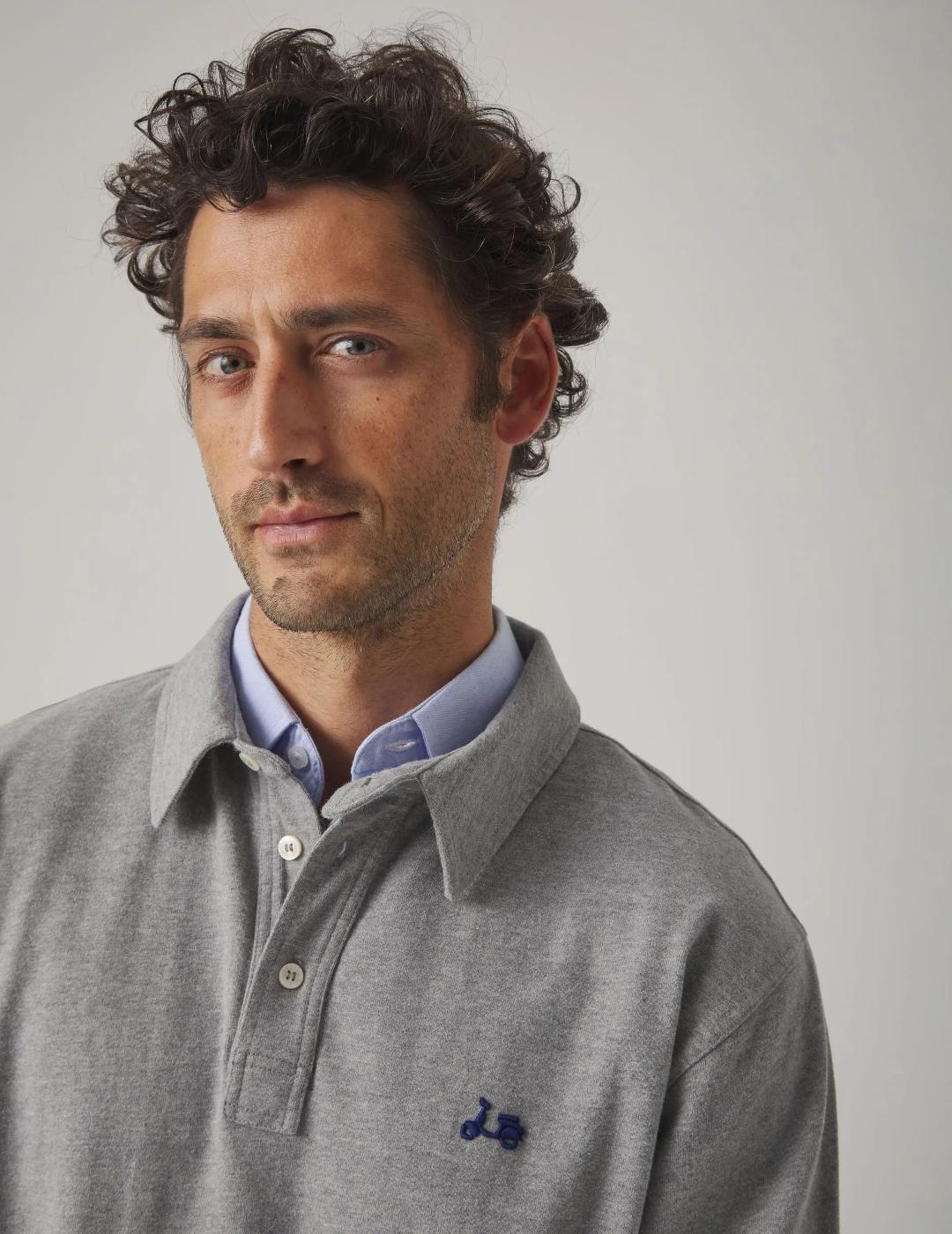 SCOTTA POLO RUGBY FLAG GRIS