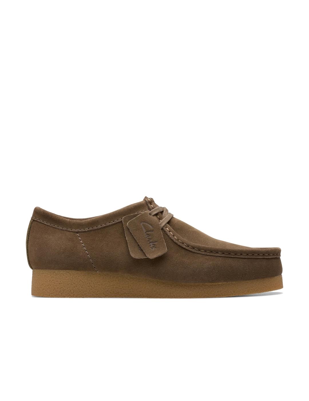 CLARKS ZAPATO WALLABEE EVO DARK OLIVE SUEDE