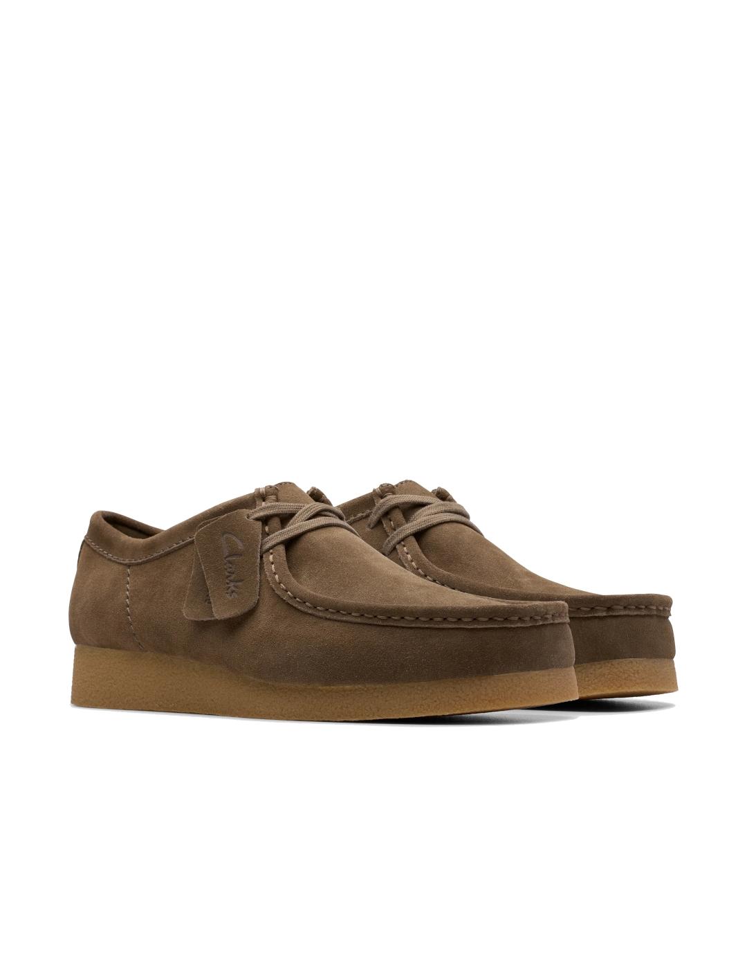 CLARKS ZAPATO WALLABEE EVO DARK OLIVE SUEDE