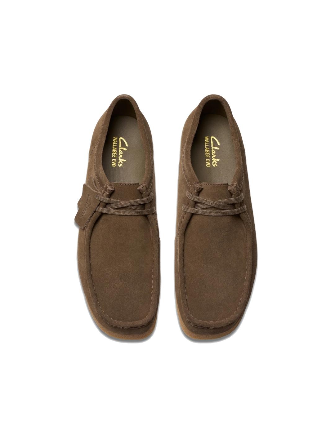 CLARKS ZAPATO WALLABEE EVO DARK OLIVE SUEDE