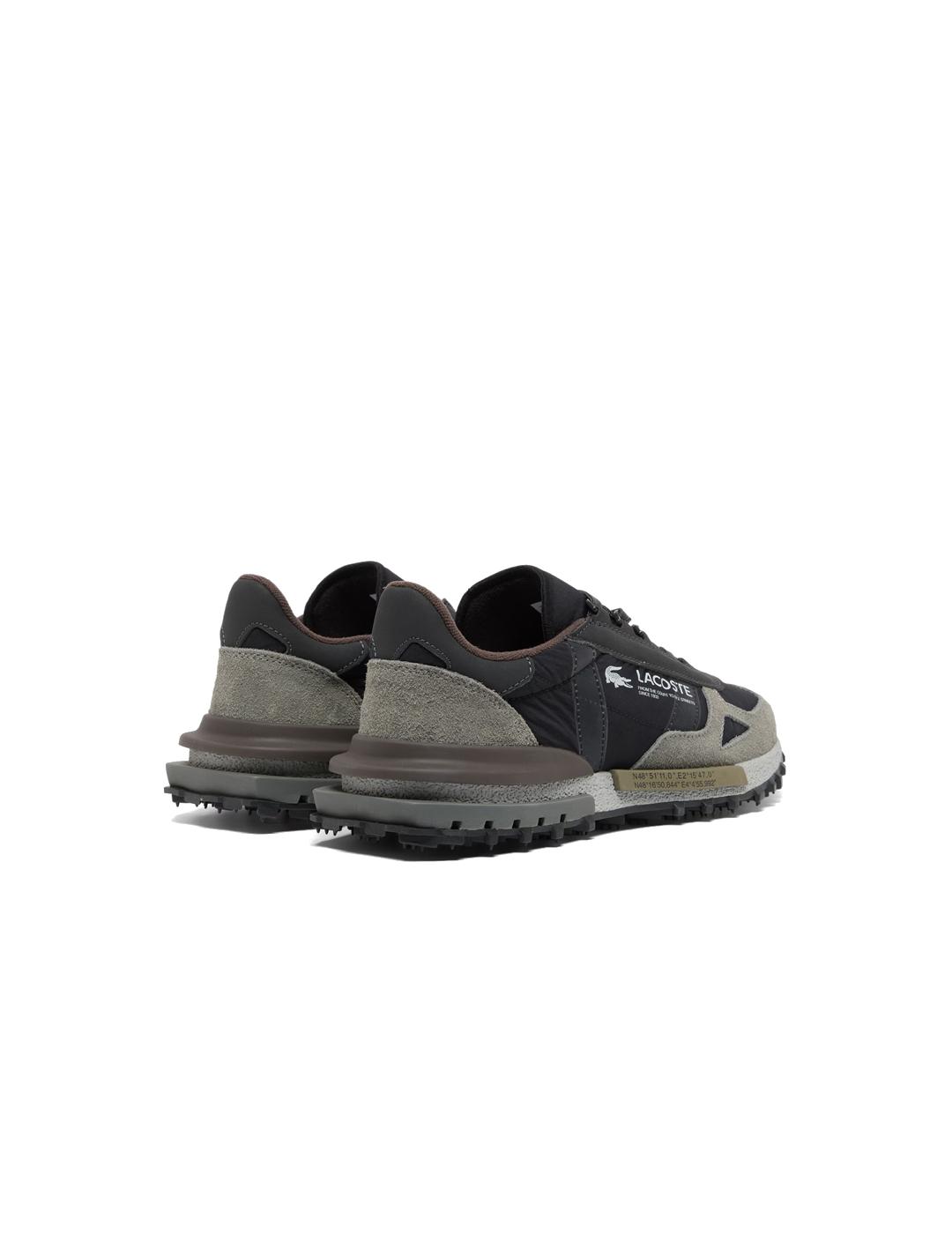 LACOSTE ZAPATILLA BLACK GREY ELITE ACTIVE 225