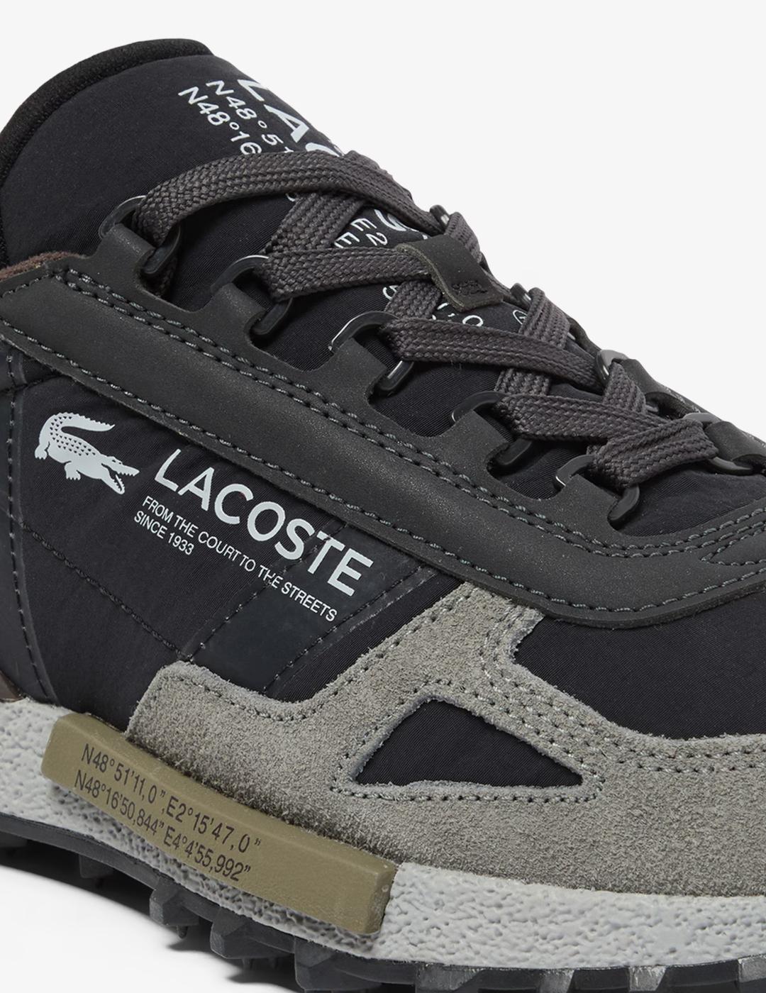 LACOSTE ZAPATILLA BLACK GREY ELITE ACTIVE 225