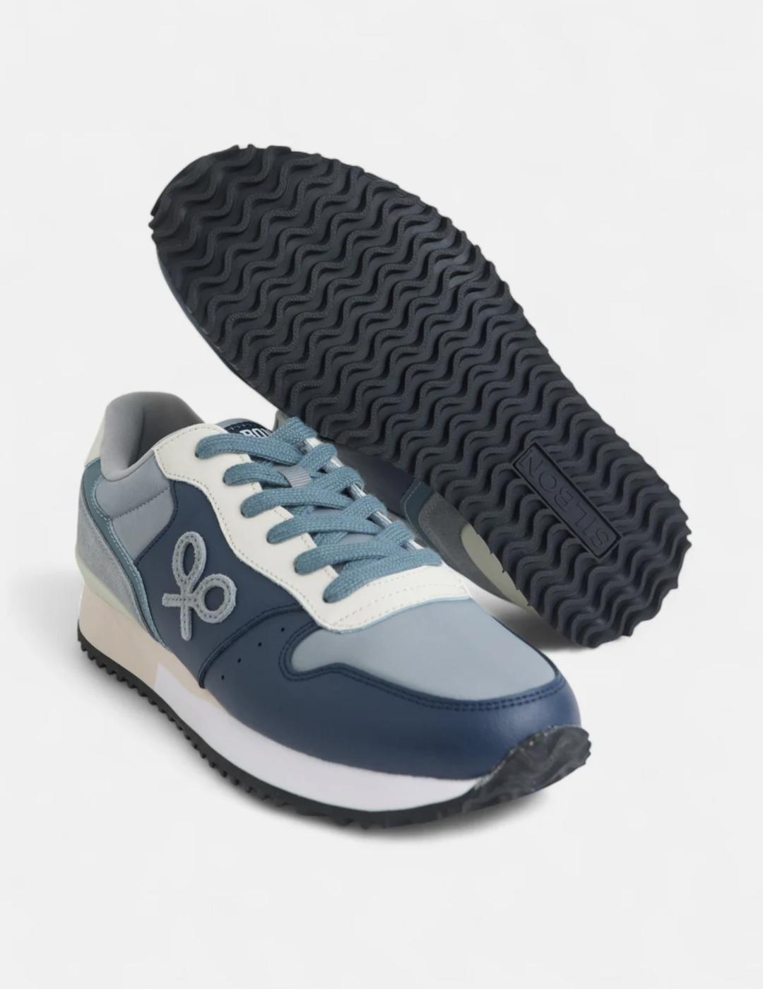 SILBON ZAPATILLA MARINO GRIS RUNNING