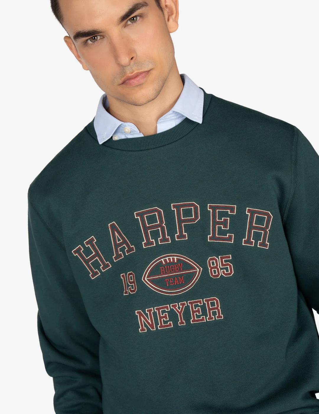 HARPER SUDADERA VERDE BOTELLA RUGBY
