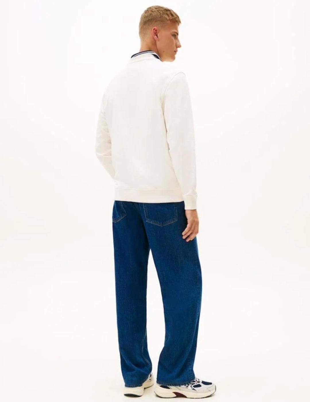 TOMMY SUDADERA BEIGE LOGO GRANDE