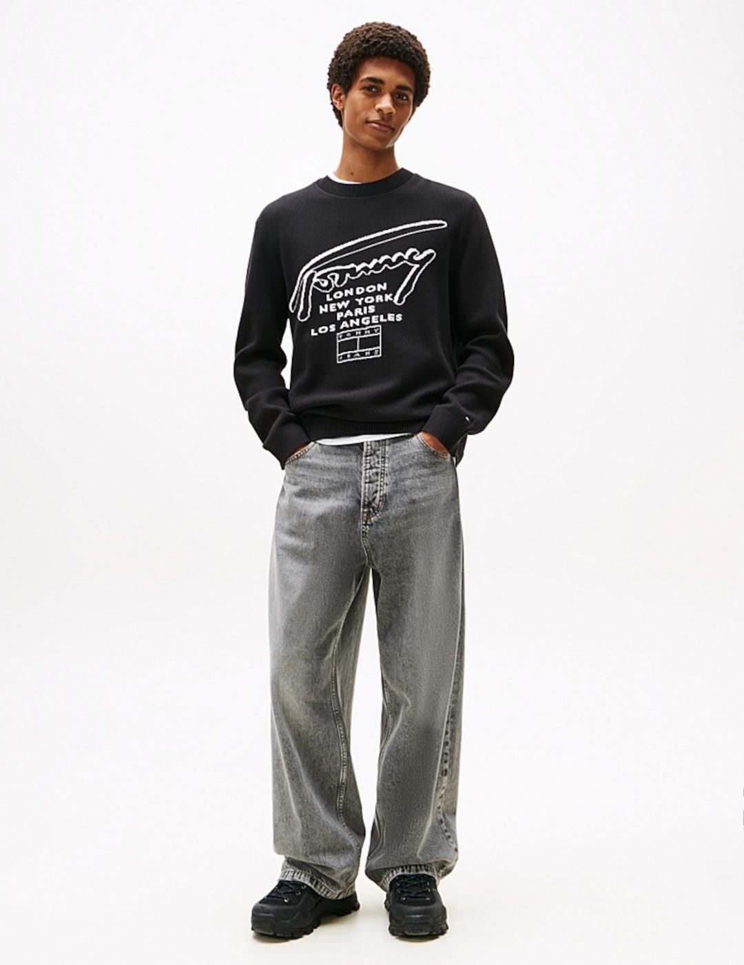 TOMMY JERSEY NEGRO LONDON NEW YORK