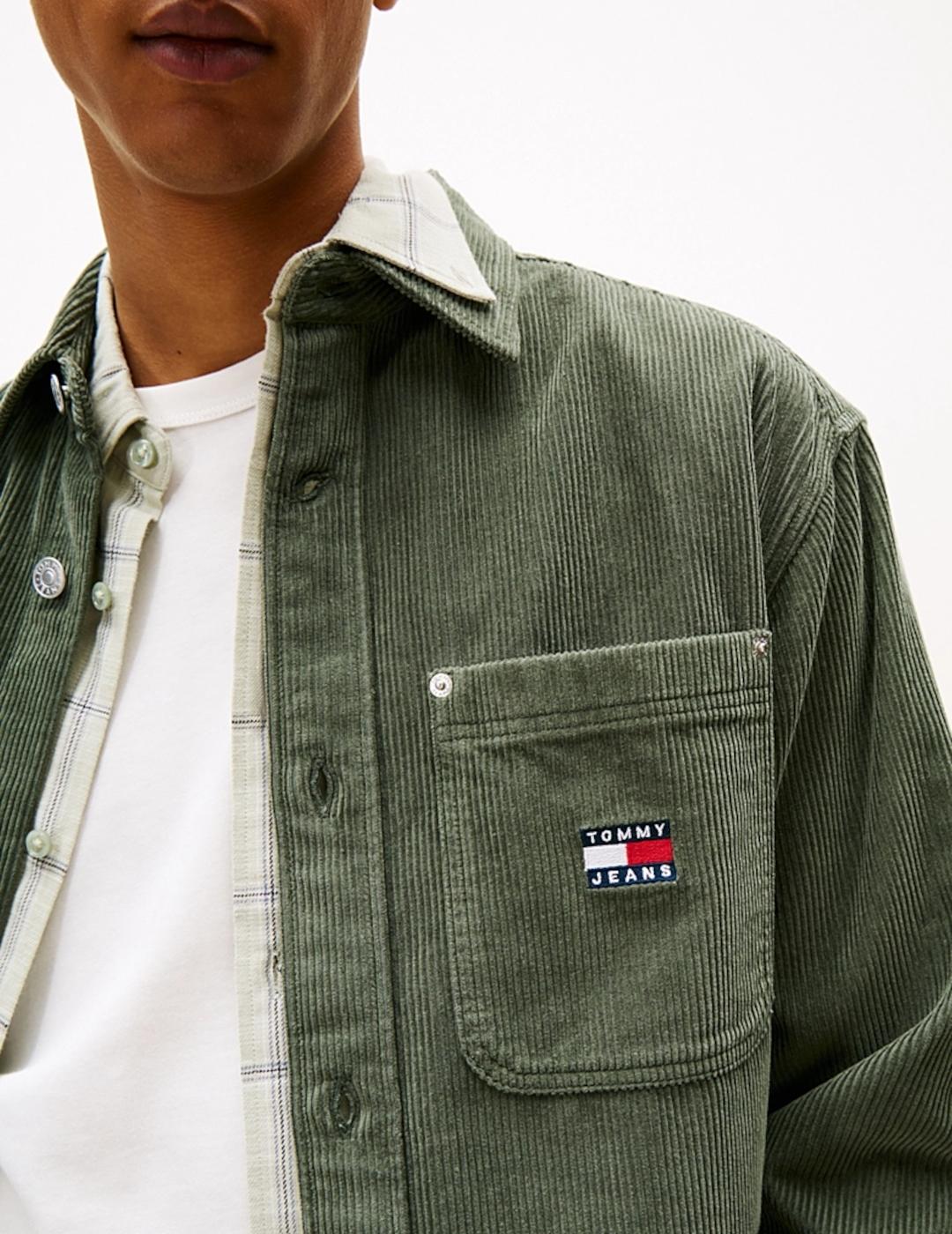 TOMMY CAMISA PANA PEWTER GREEN