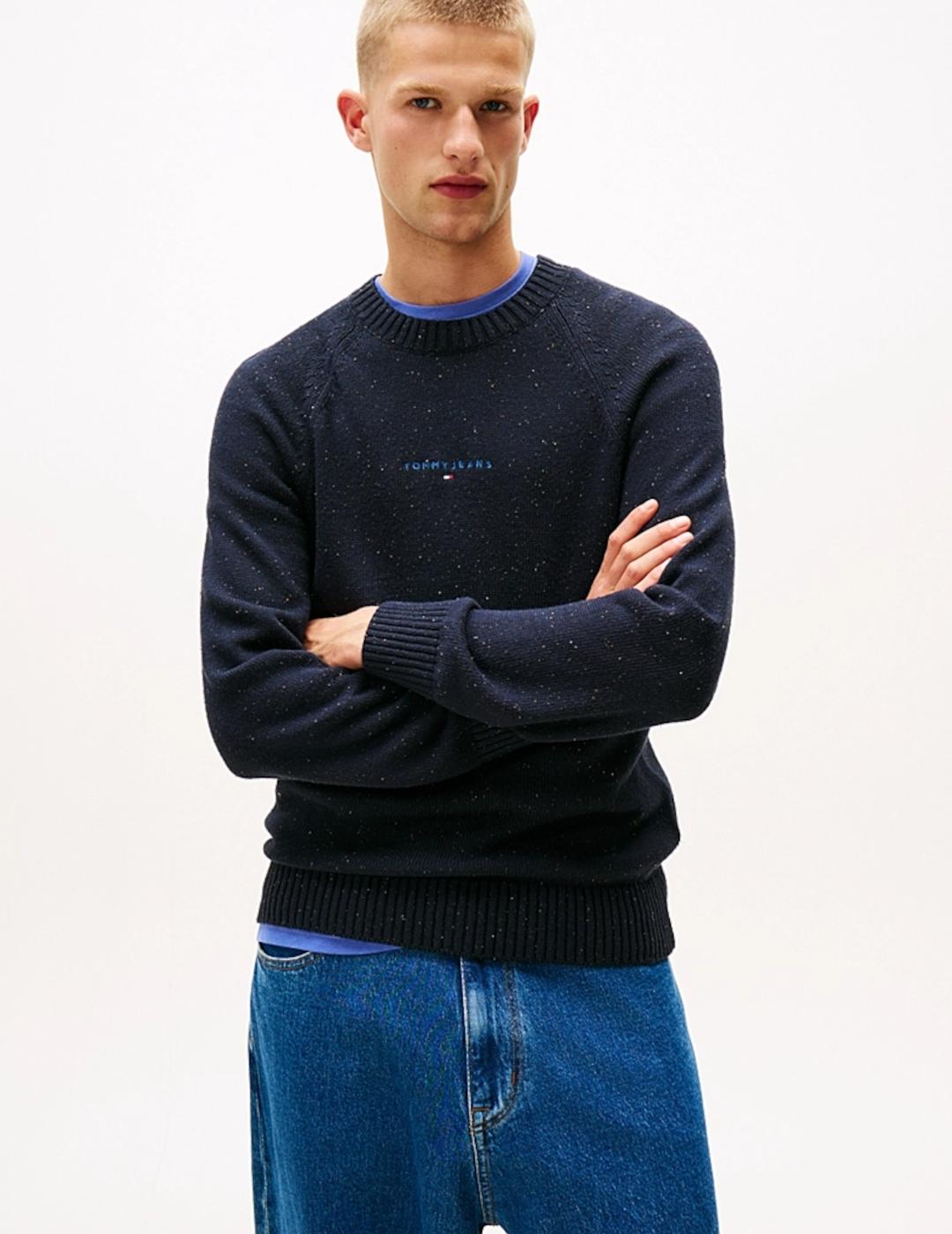 TOMMY JERSEY DARK NIGTH SLIM LINEAR