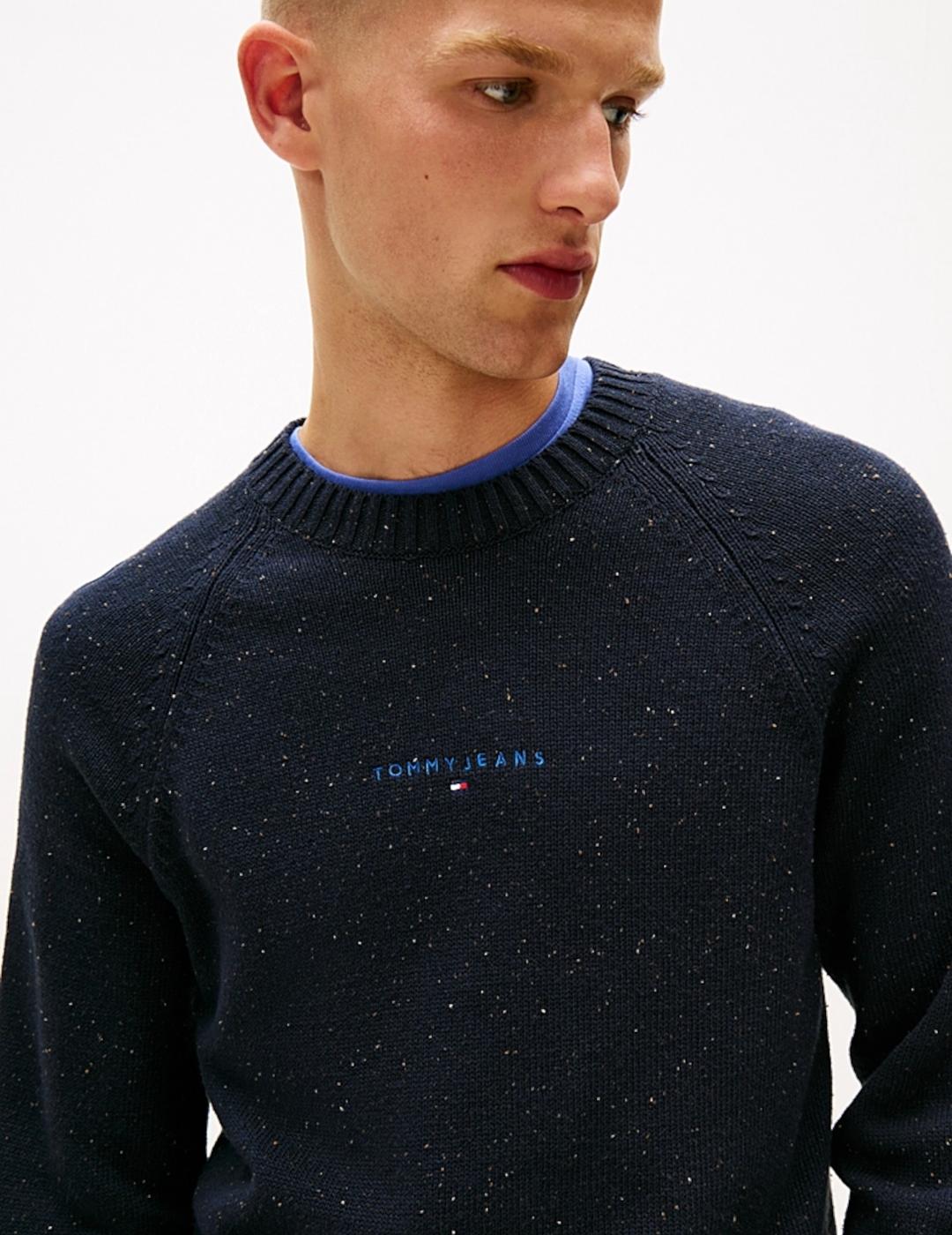 TOMMY JERSEY DARK NIGTH SLIM LINEAR