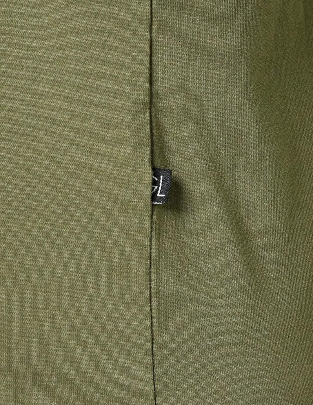 GIANNI CAMISETA VERDE BASICA CUELLO ANCHO