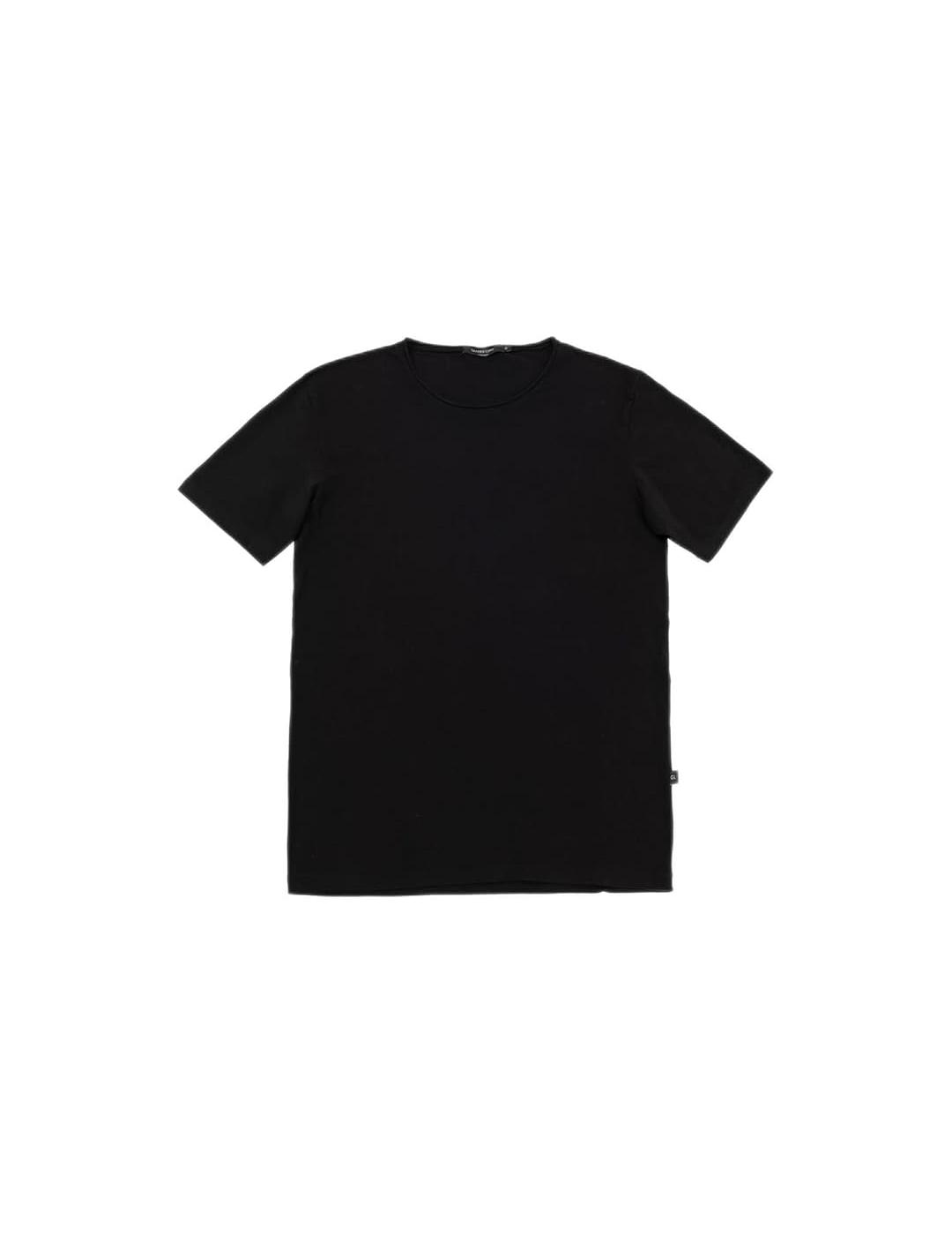 GIANNI CAMISETA NEGRA BASICA CUELLO ANCHO