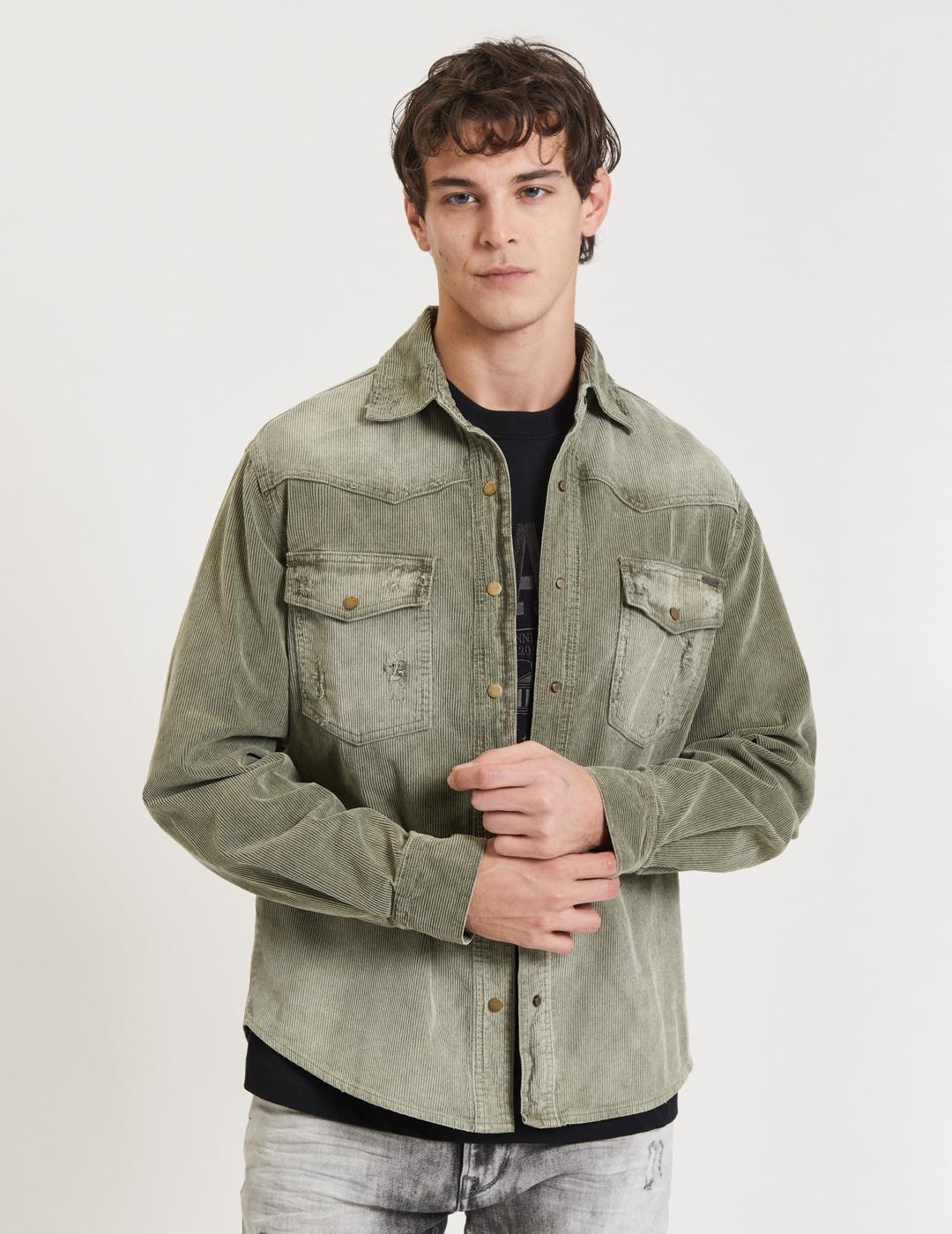 GIANNI SOBRECAMISA VERDE PANA