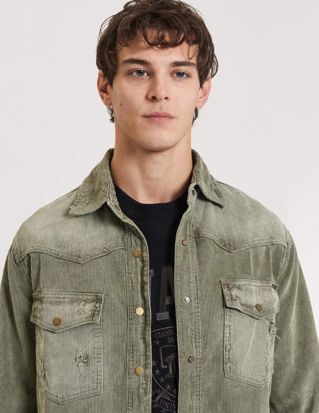 GIANNI SOBRECAMISA VERDE PANA