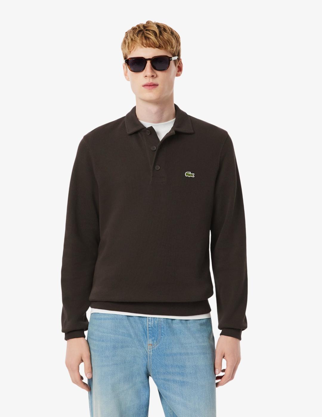 LACOSTE POLO PUNTO MARRON M/L
